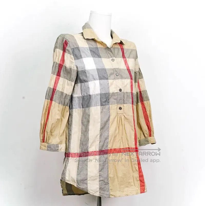 Burberry Burberry Summer Beige Check Long Sleeve Shirt. Size XS / US 0-2 / IT 36-38 - 2 Thumbnail