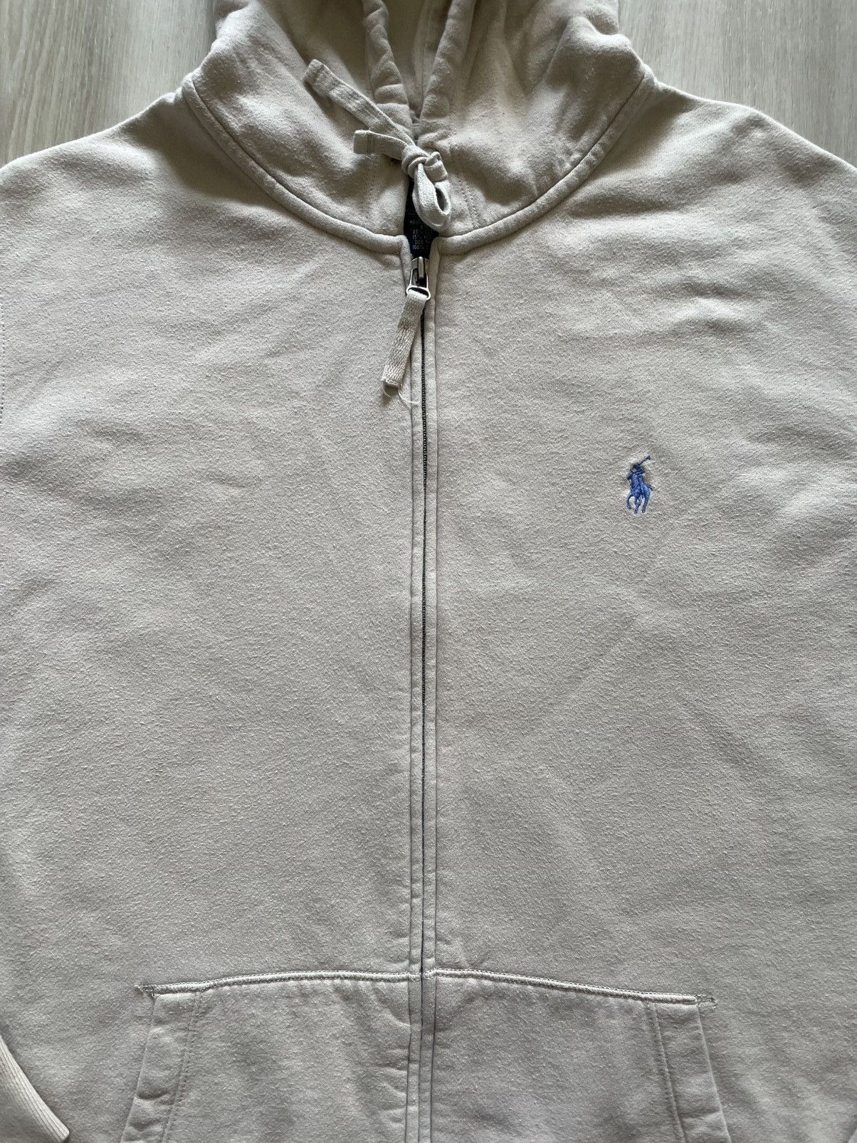 Polo Ralph Lauren VTG Polo Ralph Lauren Hoodie Light Brown Beige Zip Up Sz L Size US L / EU 52-54 / 3 - 5 Thumbnail