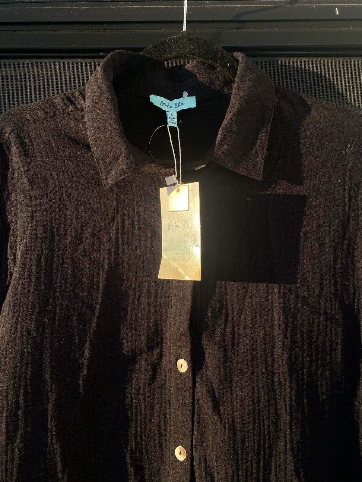 Other NEW Aruba Blue Women’s 100% Cotton Button Up Shirt Sz L Size L / US 10 / IT 46 - 6 Thumbnail