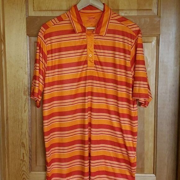 Vintage Slazenger Golf Diagonal Cut Buttoned Striped Short Sleeve Sz Size US XL / EU 56 / 4 - 2 Thumbnail