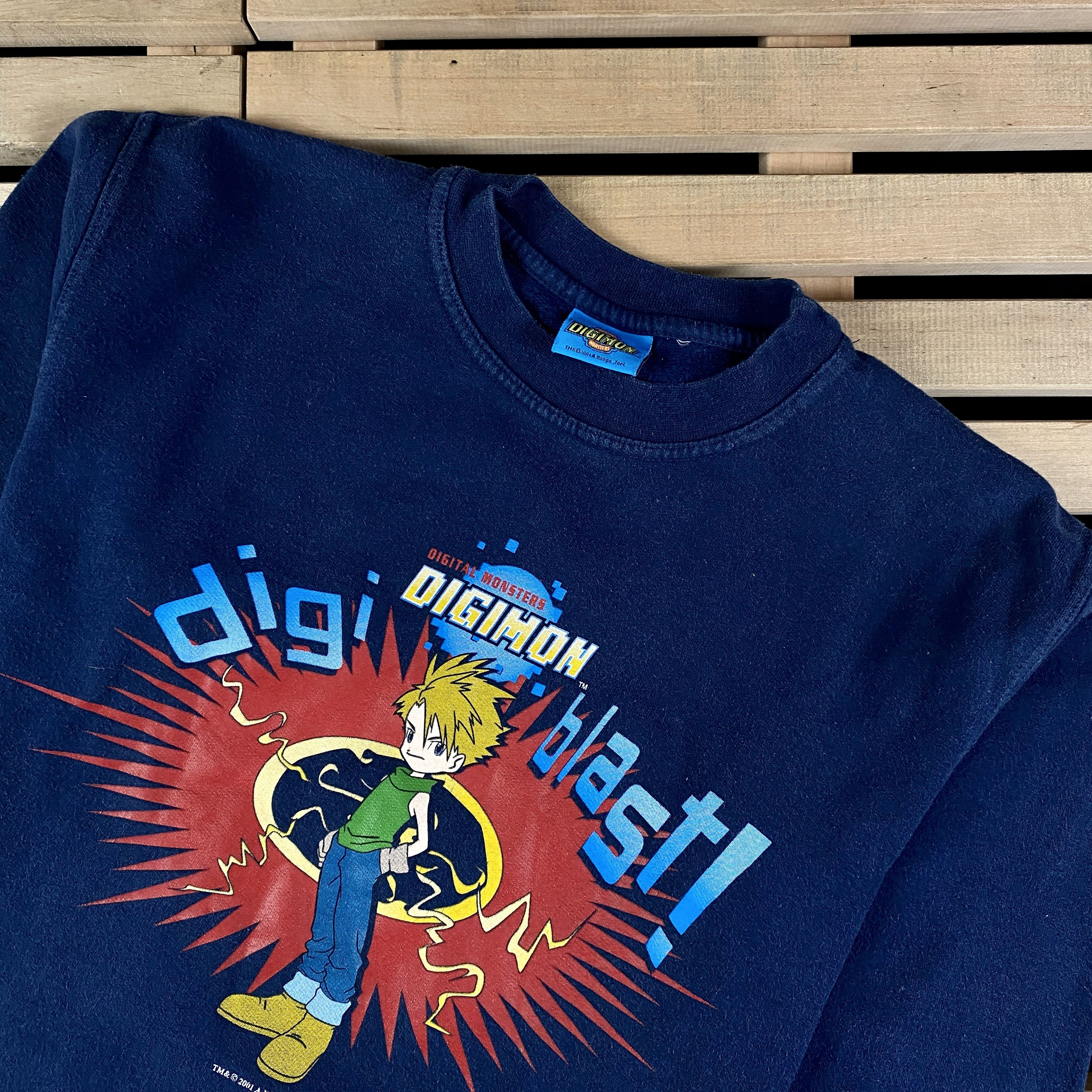 Japanese Brand × Vintage Mens Vintage Sweatshirts Digimon 2001 Size M Size US M / EU 48-50 / 2 - 2 Thumbnail
