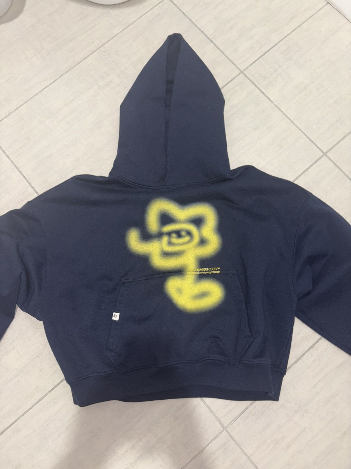 Other Drmers Flower Graffiti Hoodie (Navy & Yellow) Size US M / EU 48-50 / 2 - 1 Thumbnail