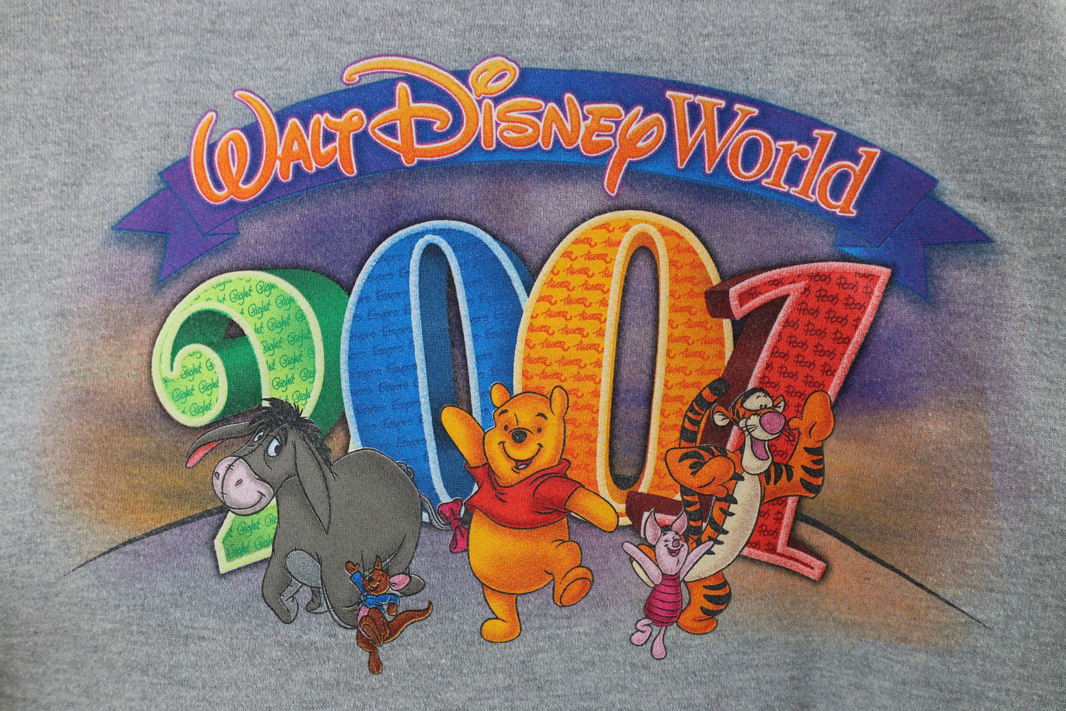 Disney × Vintage Vintage Y2K 2001 Disney Walt World Crewneck Sweatshirt Size US XL / EU 56 / 4 - 4 Thumbnail