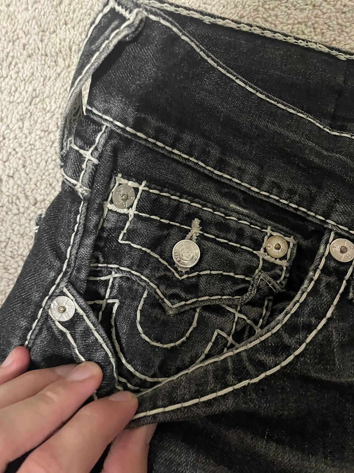 True Religion Grey True Religions with White stitching Size US 34 / EU 50 - 2 Thumbnail