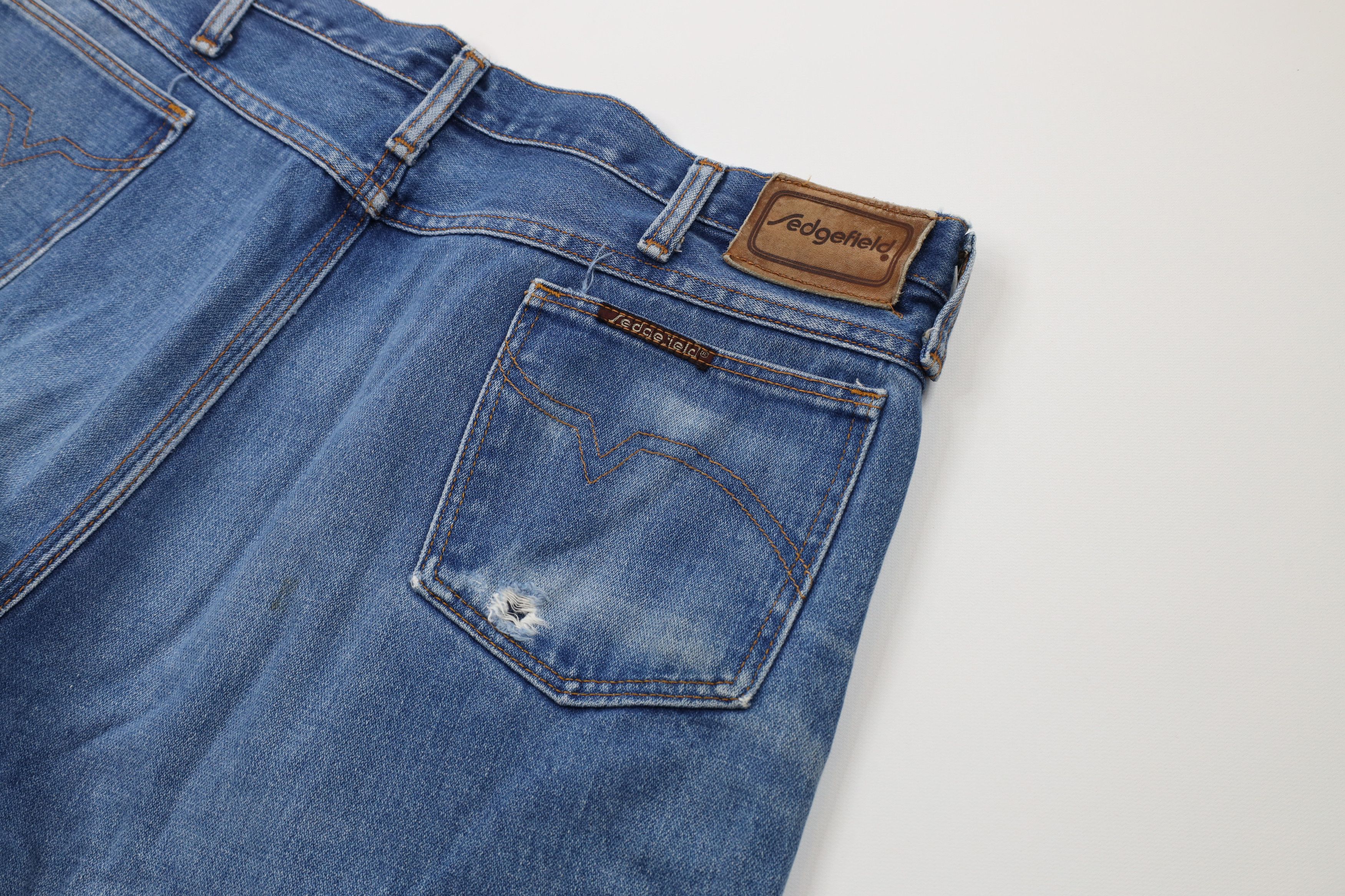 Vintage Vintage 70s Streetwear Wide Leg Bell Bottoms Denim Jeans USA Size US 42 / EU 58 - 13 Thumbnail