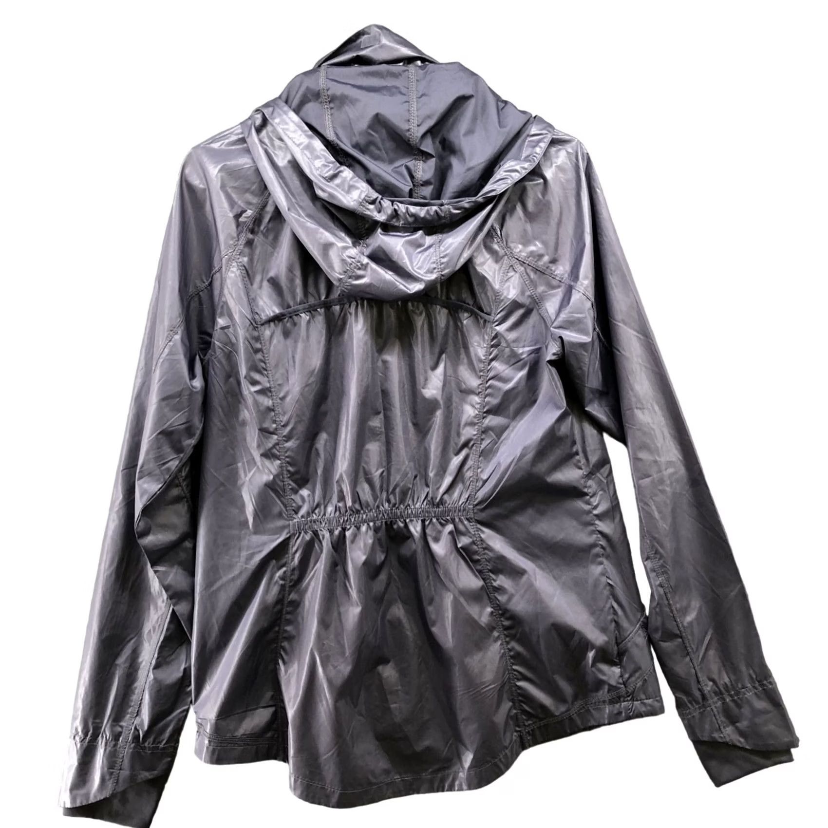 Layer 8 Layer 8 Windbreaker Jacket Womens M Lightweight Packable Hooded Purple Zip Size M / US 6-8 / IT 42-44 - 2 Thumbnail