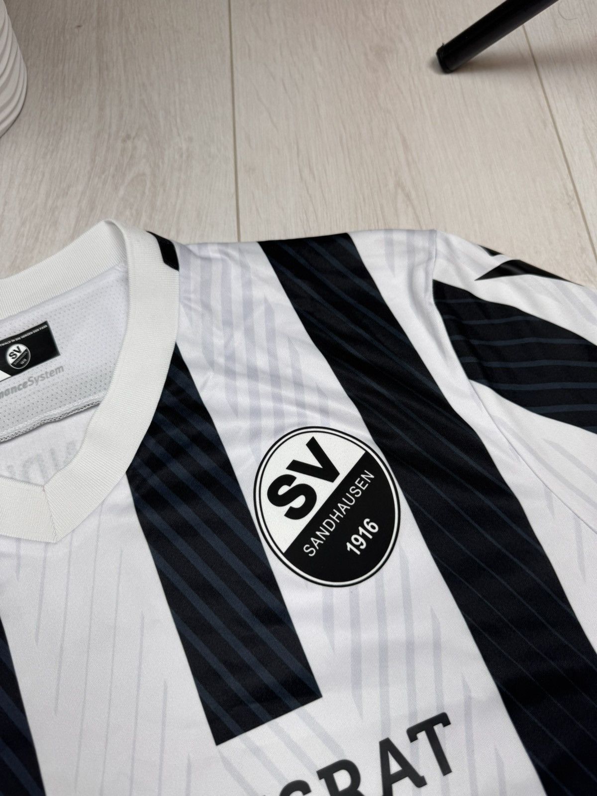 Macron Soccer Jersey Macron SV Sandhausen 1916 2023/24 Bundesliga Size US XXL / EU 58 / 5 - 6 Thumbnail