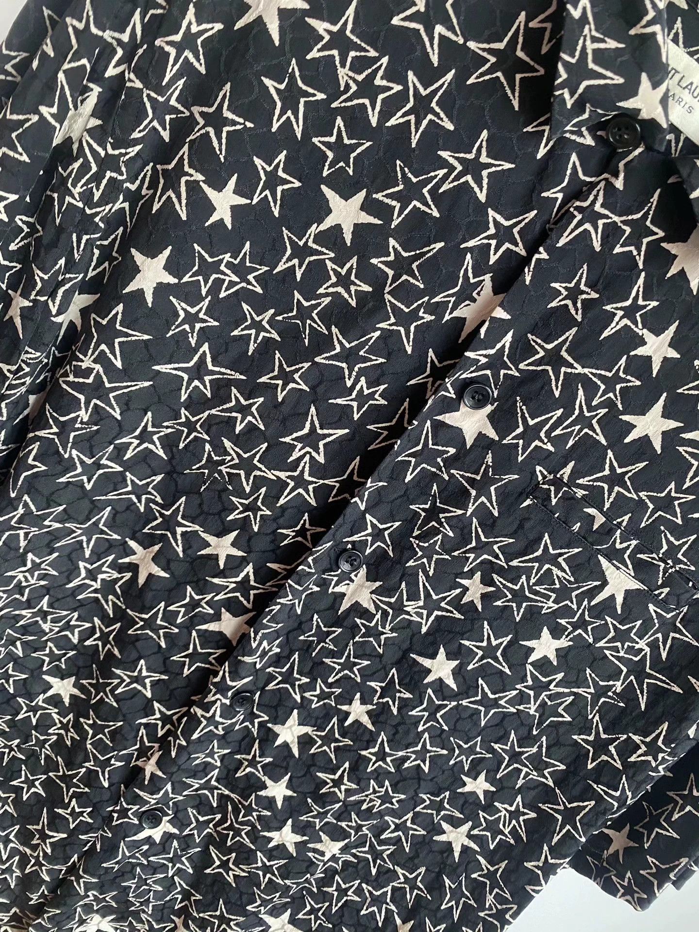 Saint Laurent Paris Saint Laurent Star Shirt Made of Mulberry Silk Size US M / EU 48-50 / 2 - 2 Thumbnail