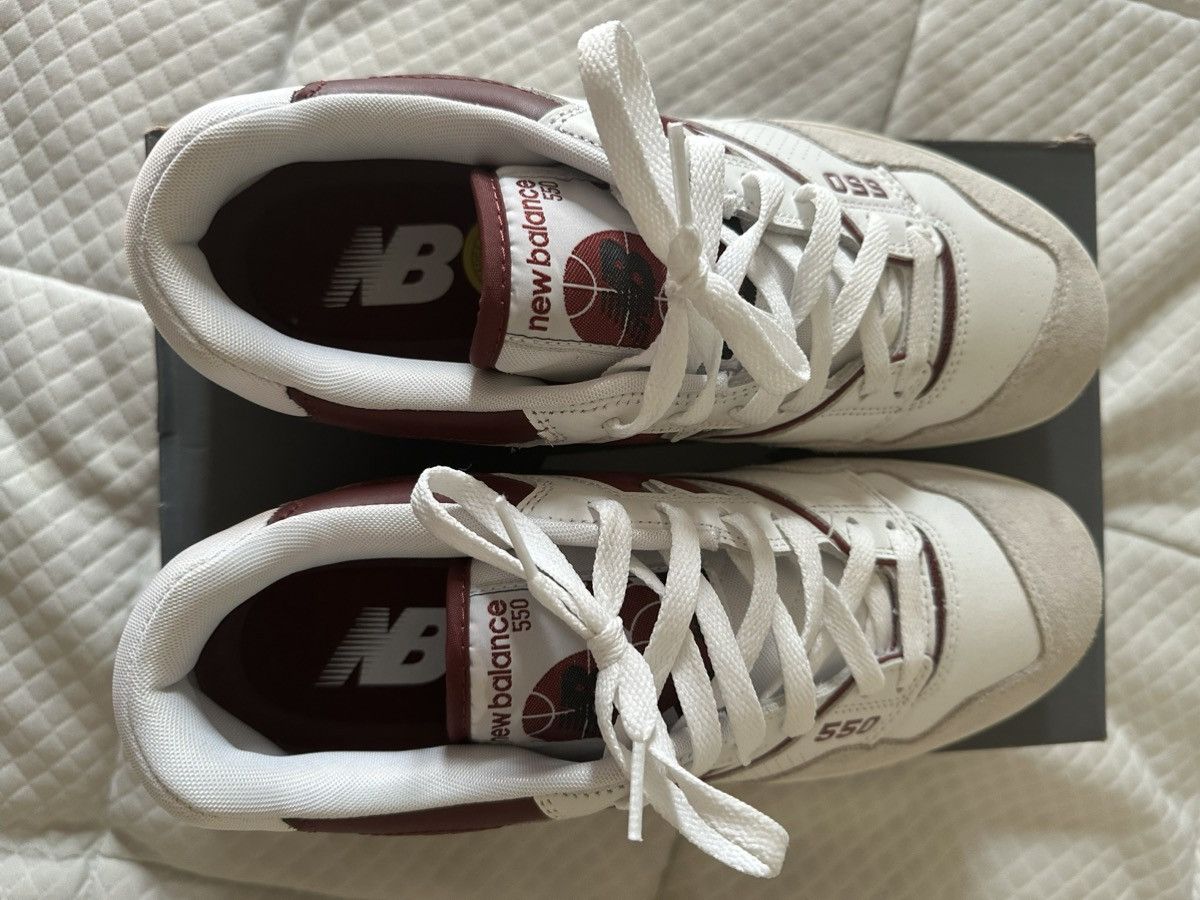 New Balance Mens New Balance 550 “Sea Salt Burgundy” Size US 10.5 / EU 43-44 - 4 Thumbnail