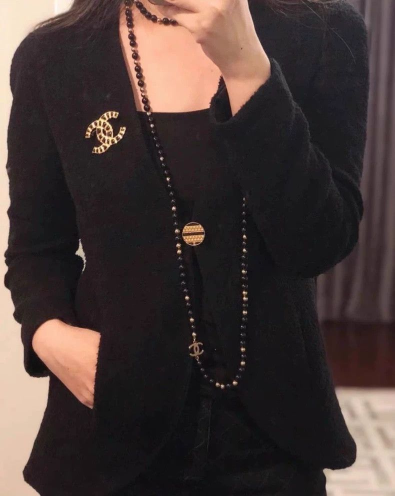 Chanel Chanel 19 Egypt Series Black Tweed Single Button Jacket Size L / US 10 / IT 46 - 4 Thumbnail