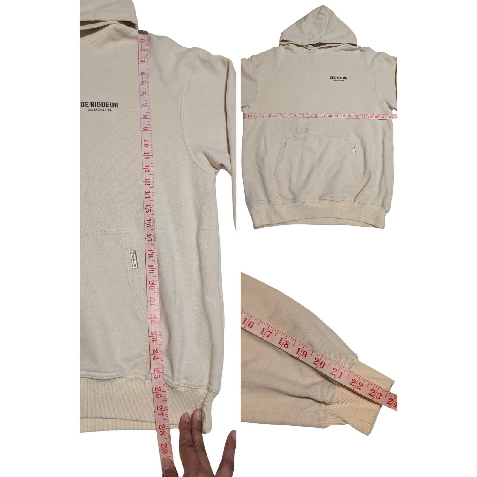 Unknown London De Rigueur 2022 Graphic Hoodie Cream Men’s Size S USED Size US S / EU 44-46 / 1 - 8 Thumbnail