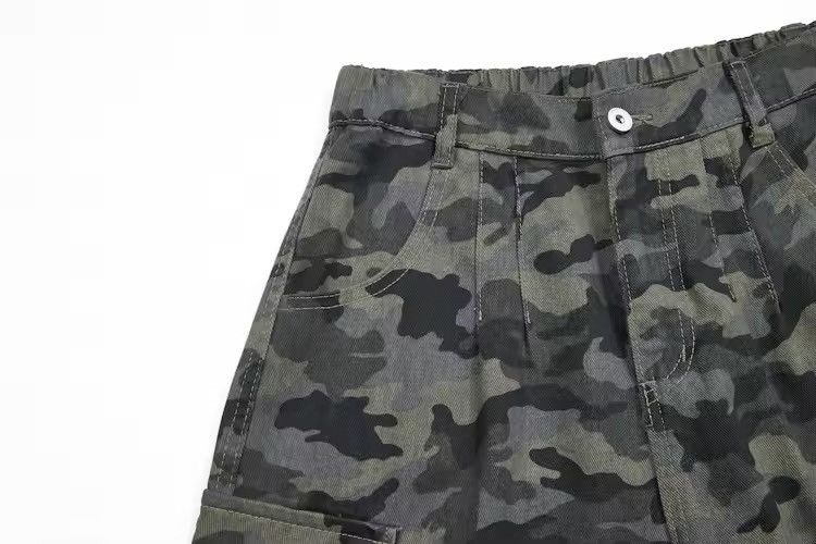 Jean Camouflage Cargo Streetwear Loose Shorts Size US 28 / EU 44 - 6 Thumbnail