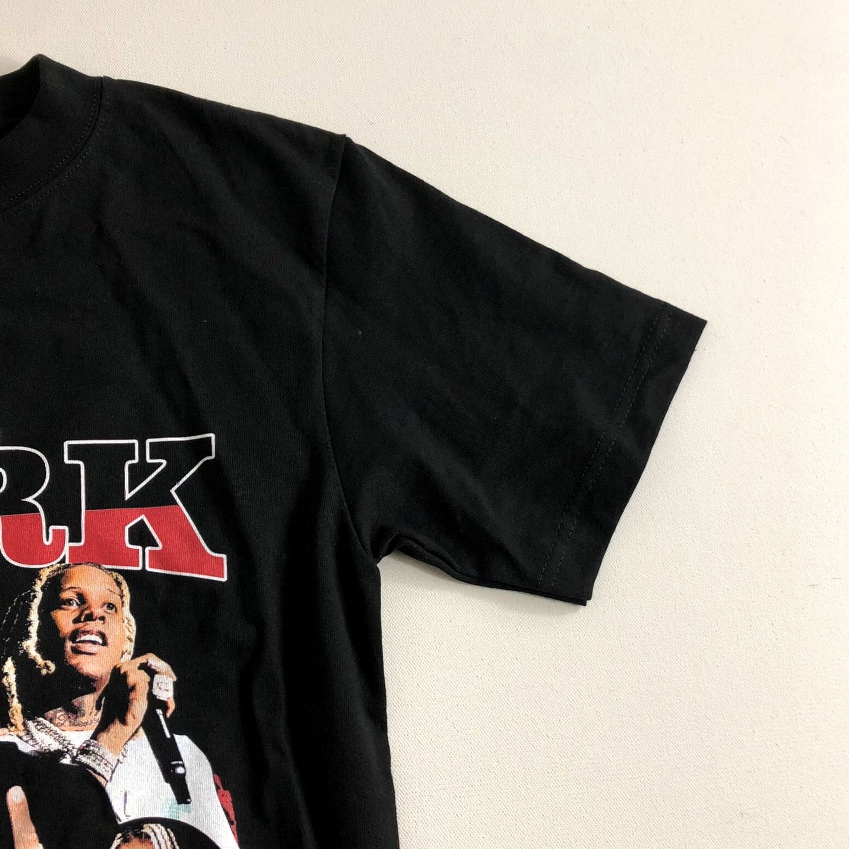 Vintage Lil Durk Graphic T-Shirt Black Small Crew Neck Short Sleeve Cotton Heavy Graphic Print Men 90s Shaka Regular Short Sleeve All Seasons Size US S / EU 44-46 / 1 - 3 Thumbnail