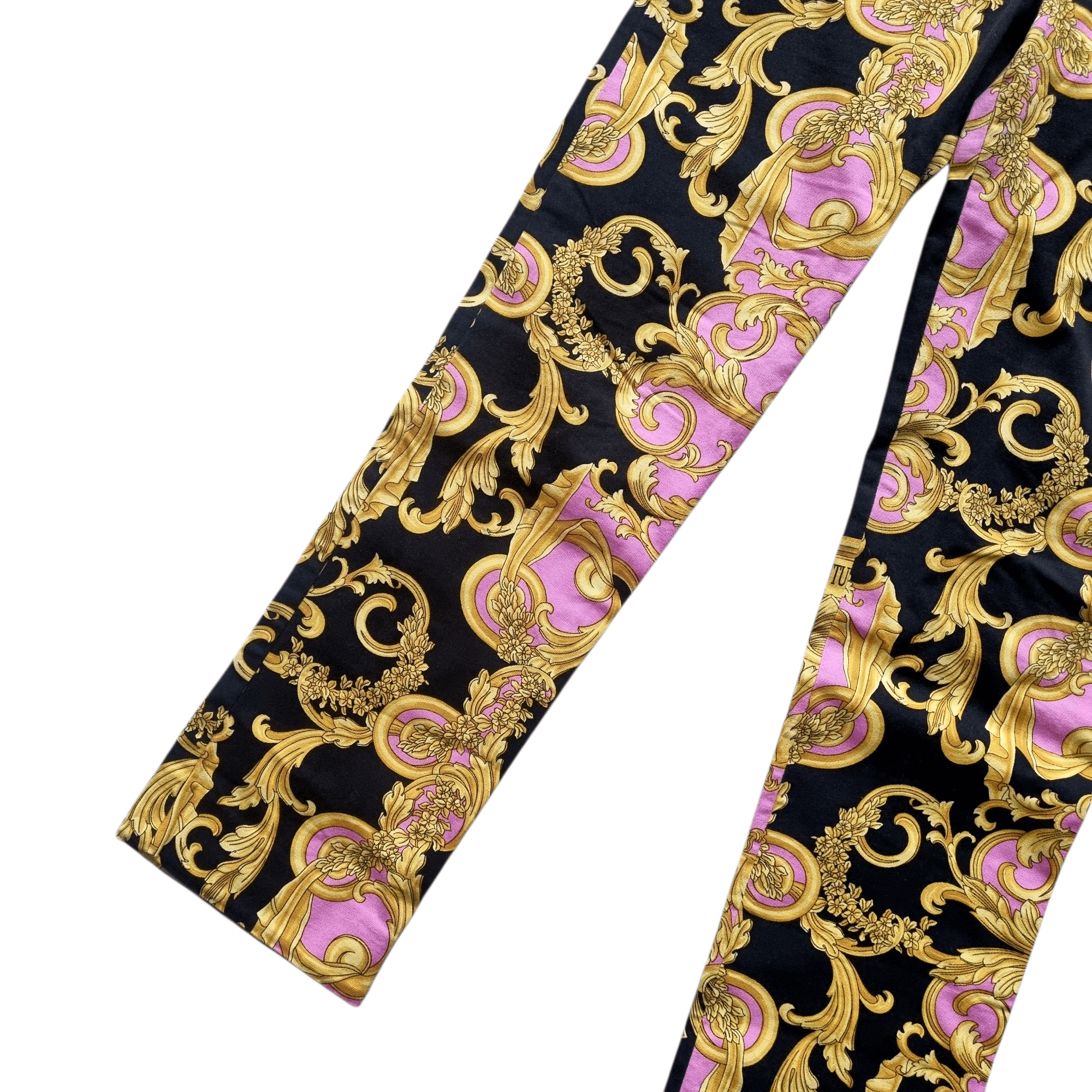 Versace Versace Chaos Culture Gold Baroque Print Pants S/S 2005 Size 28" / US 6 / IT 42 - 5 Thumbnail