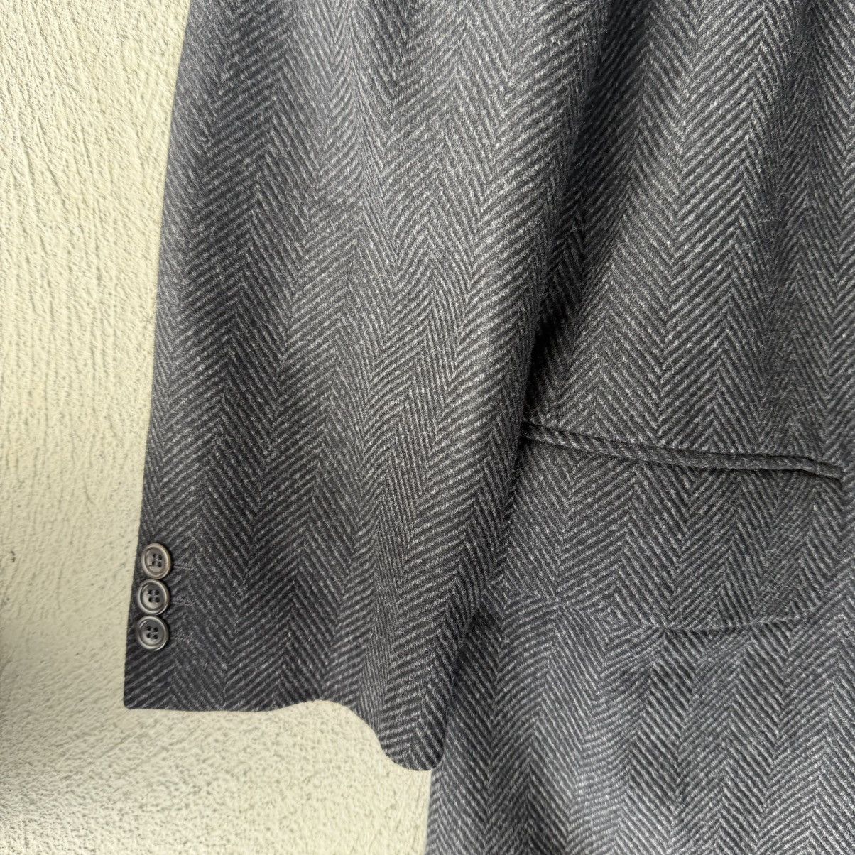 Armani Collezioni Armani Collezioni Herringbone Wool-Cashmere Maxi Coat Size US L / EU 52-54 / 3 - 4 Thumbnail