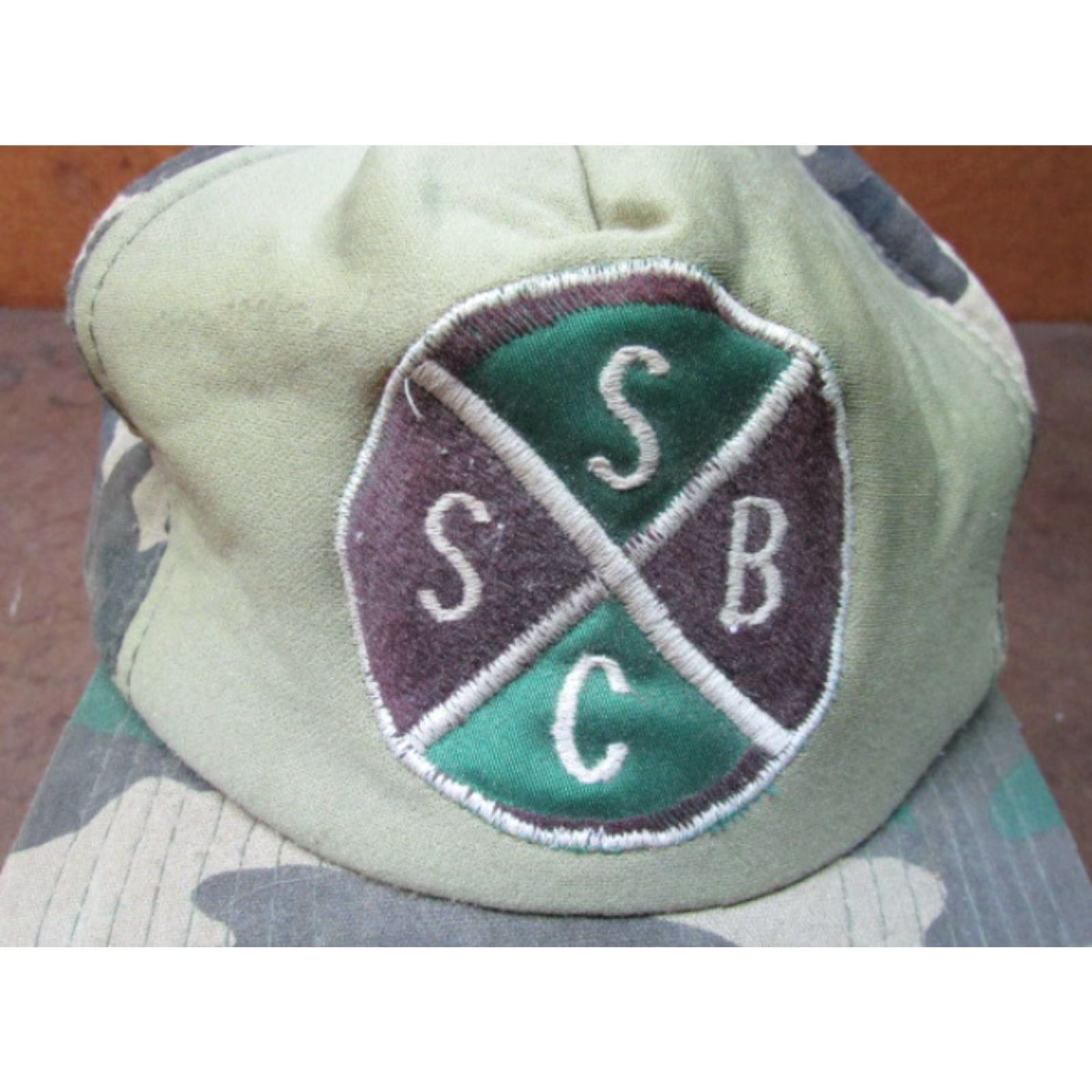 Vintage VINTAGE Hunting Camo SSBC Patch Farm Trucker Hat old school Hat Size ONE SIZE - 2 Thumbnail