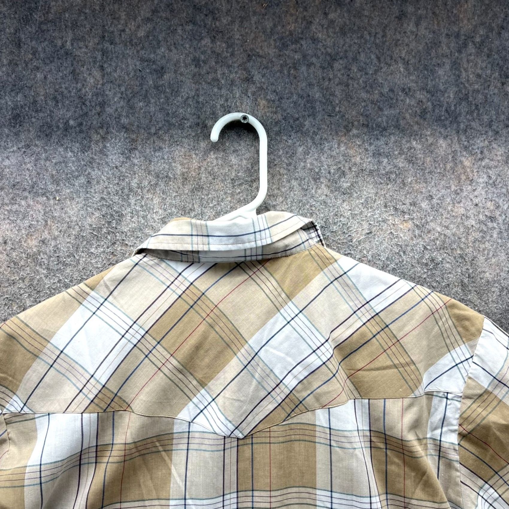 Vintage Ely Cattleman Shirt Men Large Tan Western Pearl Snap Short Sleeve Plaid Cowboy Size US L / EU 52-54 / 3 - 3 Thumbnail