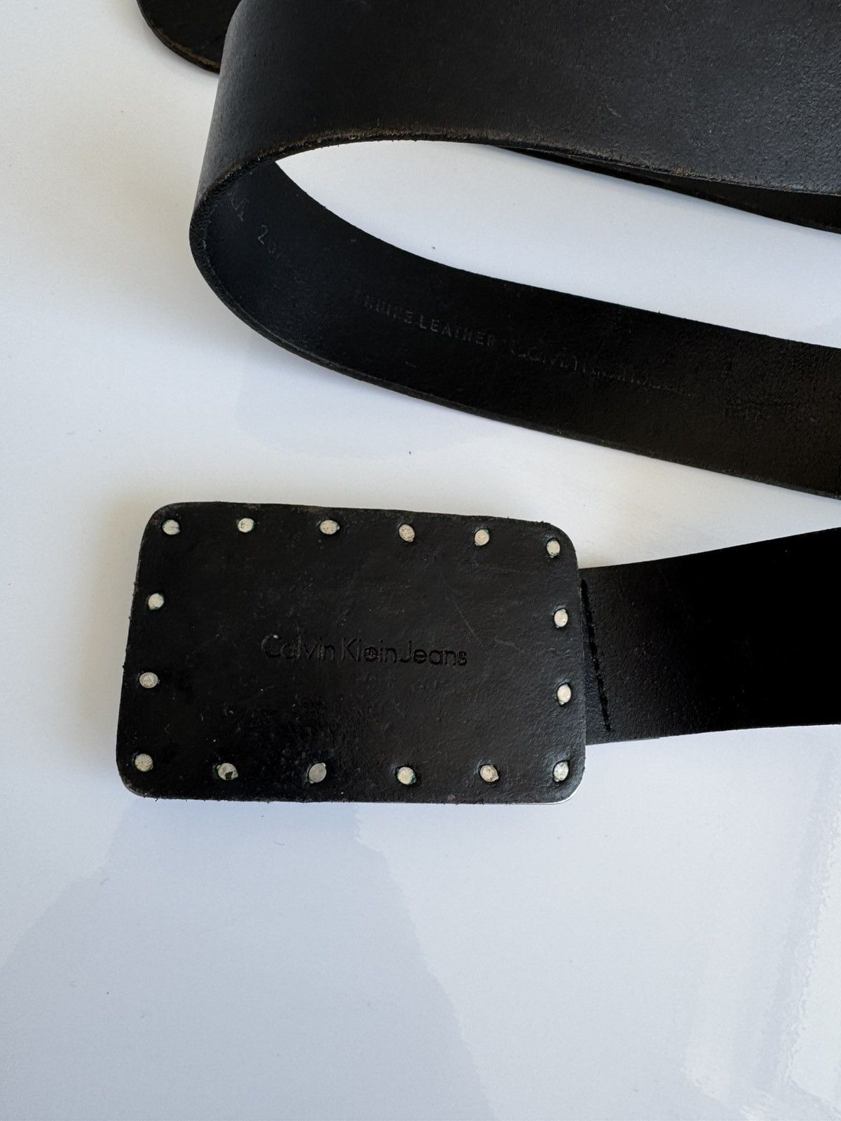 Calvin Klein Calvin Klein Jeans Leather Belt Vintage Size ONE SIZE - 2 Thumbnail