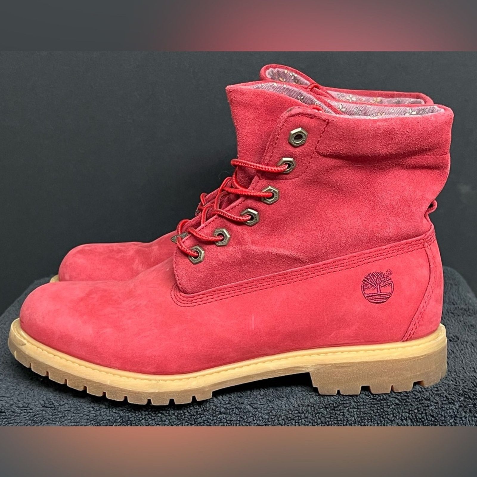 Timberland Timberland Women Red Limited Premium Leather Waterproof Boot Size US 10 / IT 40 - 1 Thumbnail