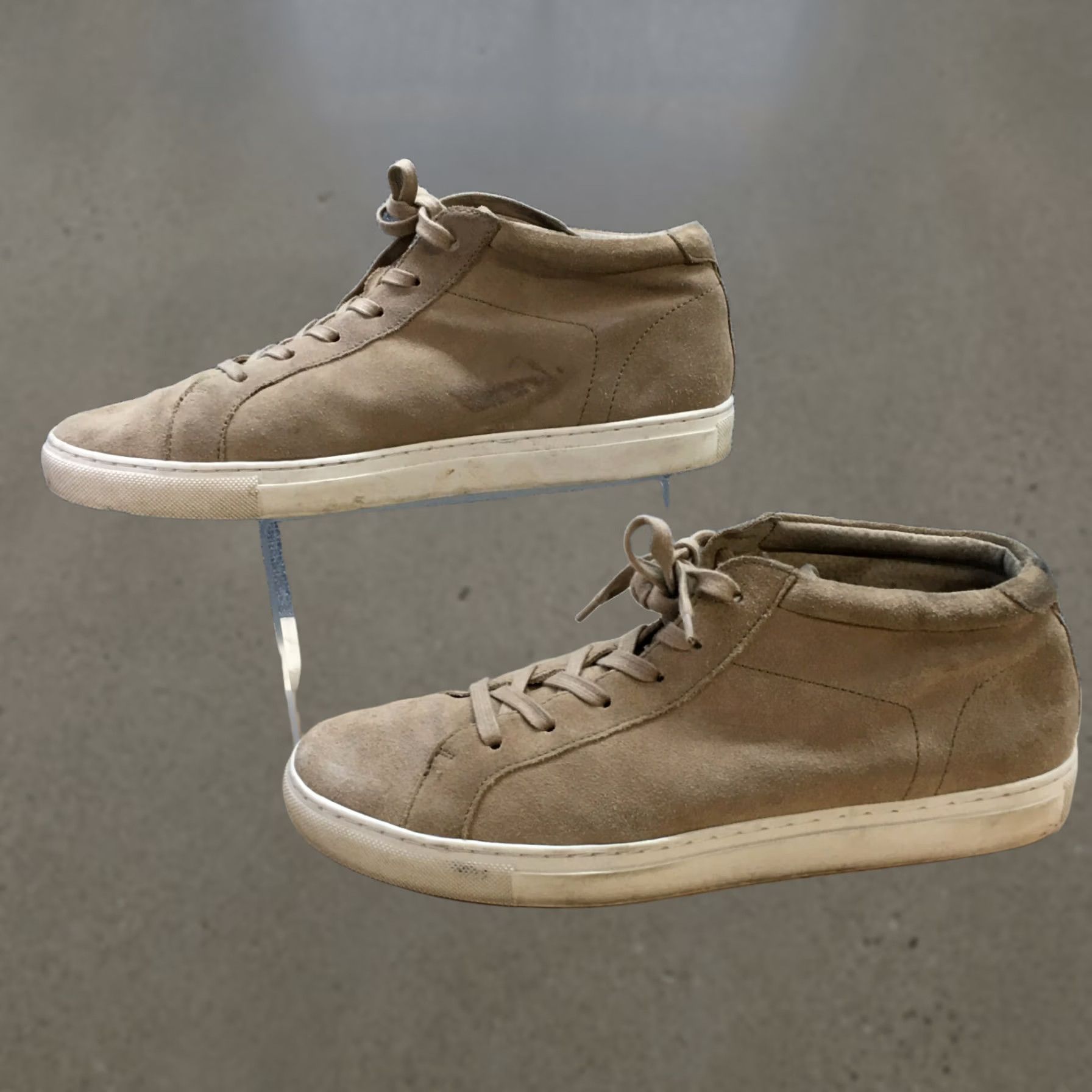 Banana Republic Banana Republic Shoes Mens 11M Sneakers Beige Leather Casual High Top Almond Toe Nike Size US L / EU 52-54 / 3 - 1 Thumbnail
