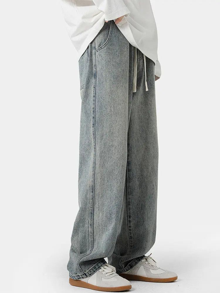 Japanese Brand Retro loose wide leg casual jeans Size US 30 / EU 46 - 1 Thumbnail