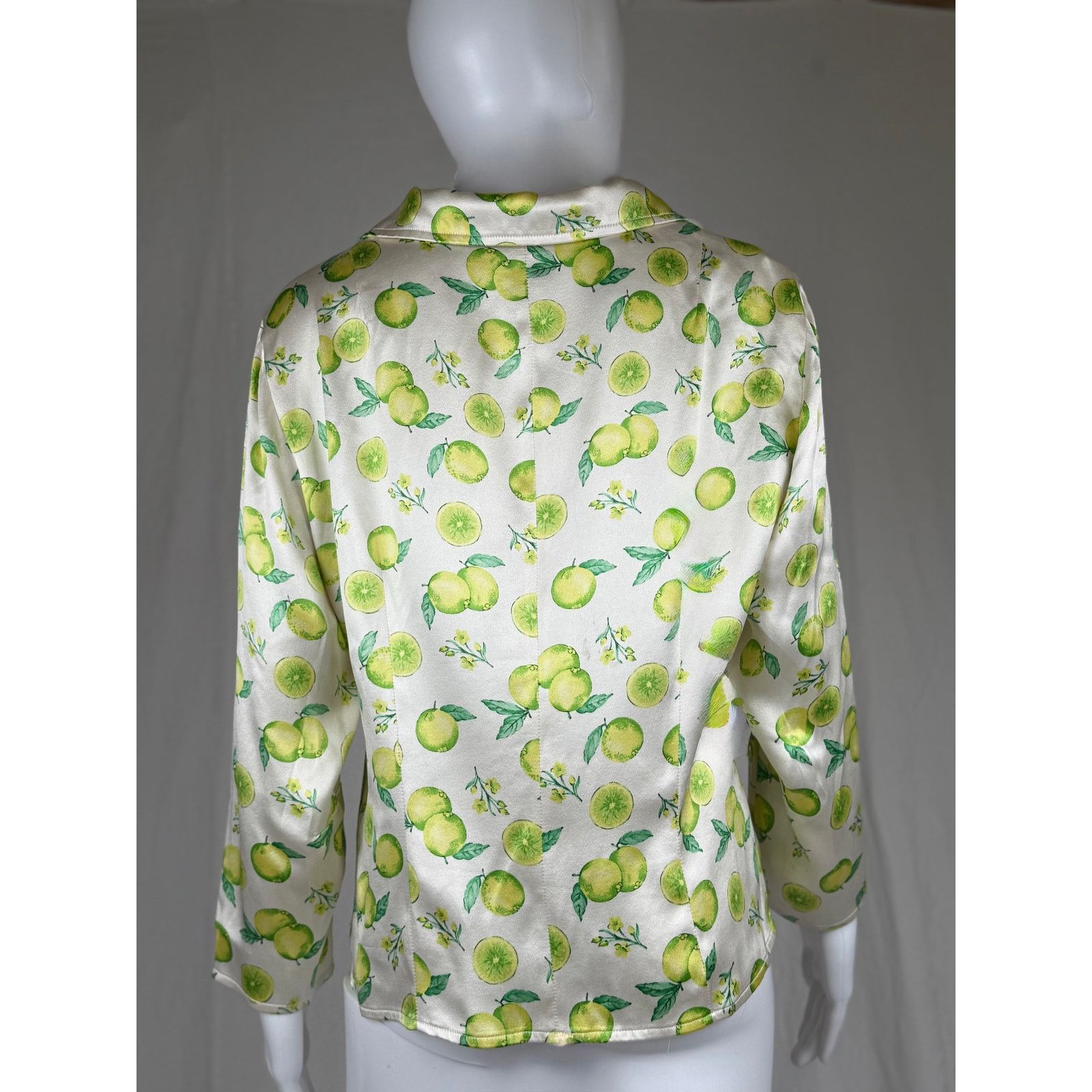 Dolce & Gabbana Dolce & Gabbana 1996 Citrus Print satin blouse. Size M / US 6-8 / IT 42-44 - 4 Thumbnail