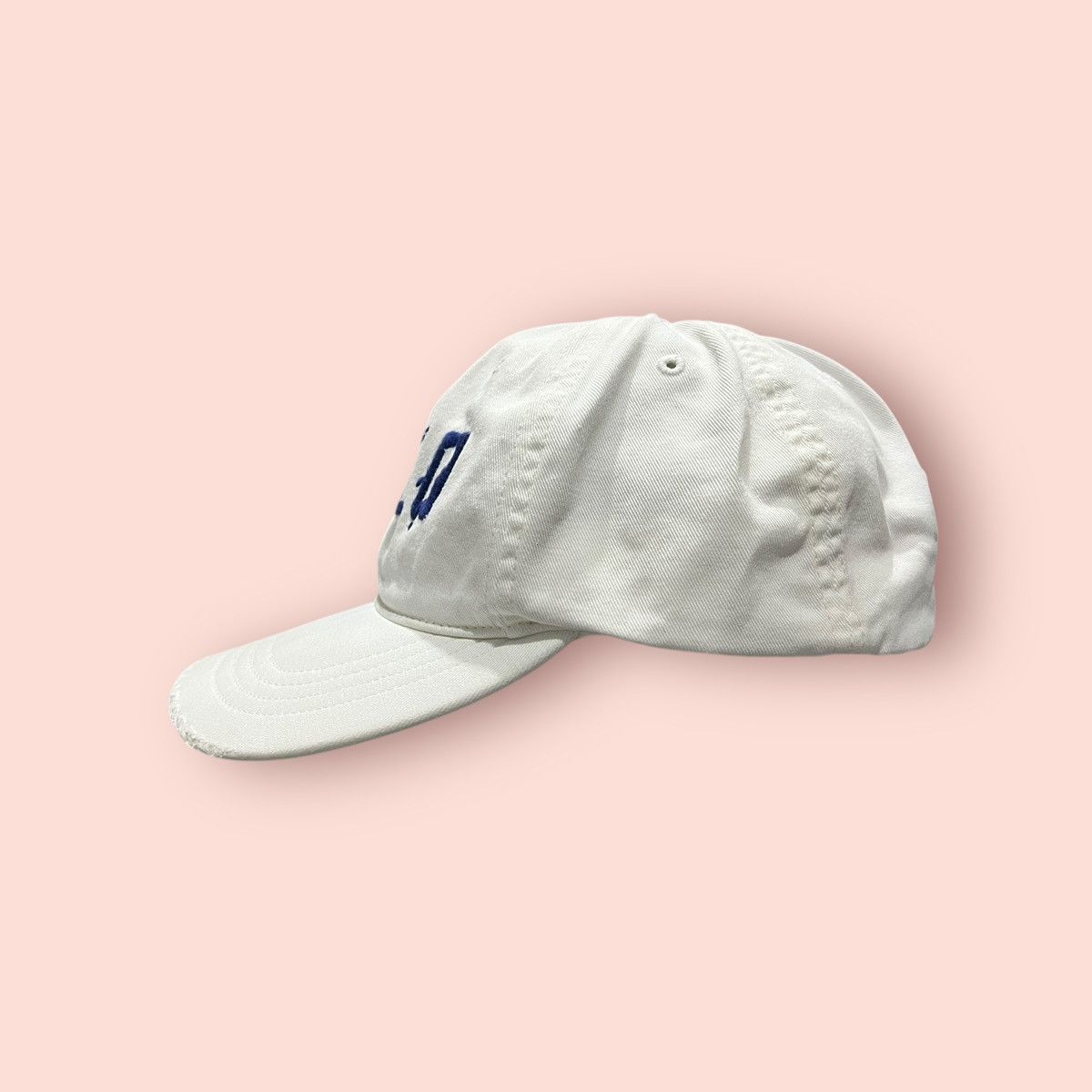 Polo Ralph Lauren × Ralph Lauren × Vintage VINTAGE POLO SPELL OUT DISTRESSED VISOR STRAPBACK CAP Size ONE SIZE - 11 Thumbnail