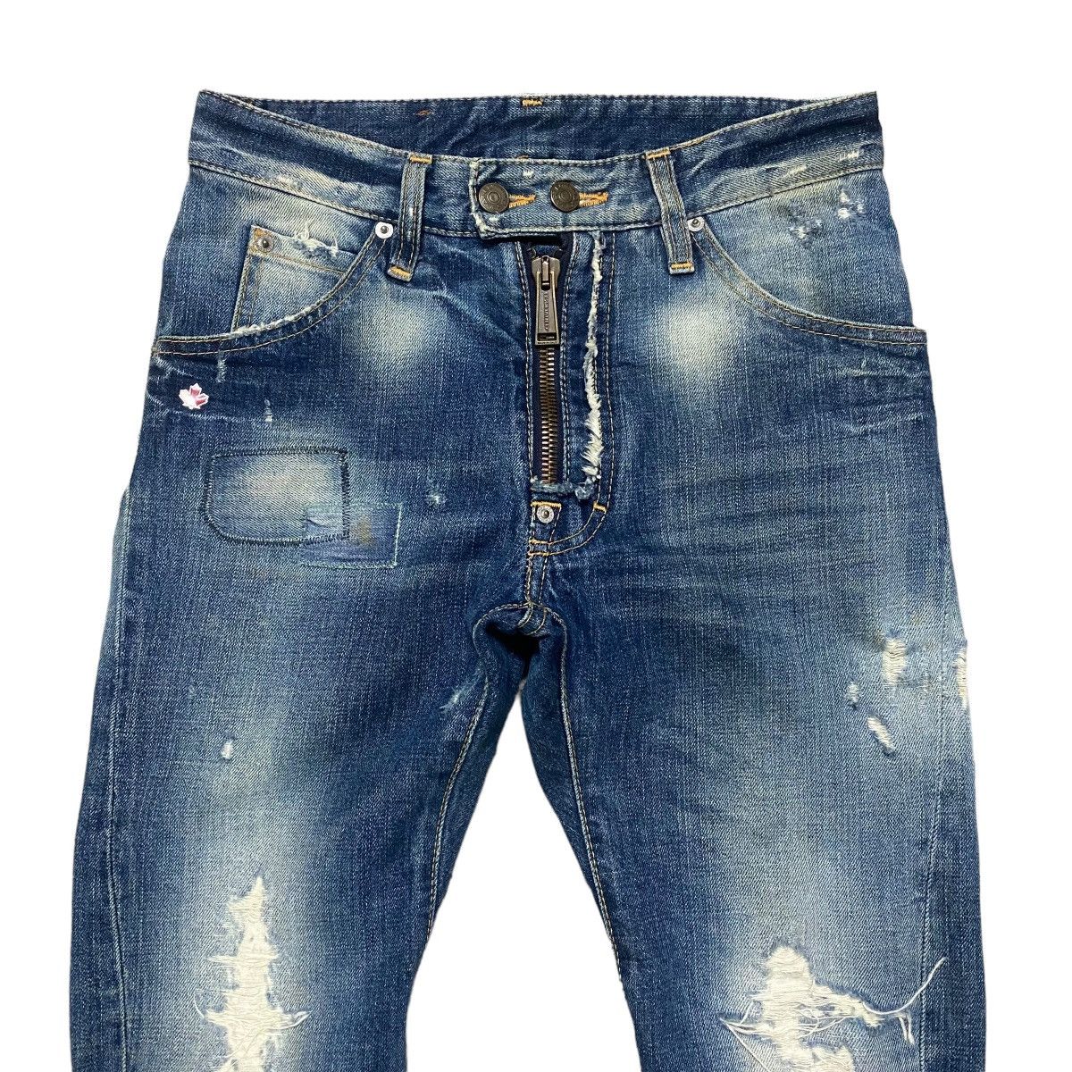 Dsquared2 Dsquared2 Distressed Denim Cropped Jeans Size 28" / US 6 / IT 42 - 3 Thumbnail