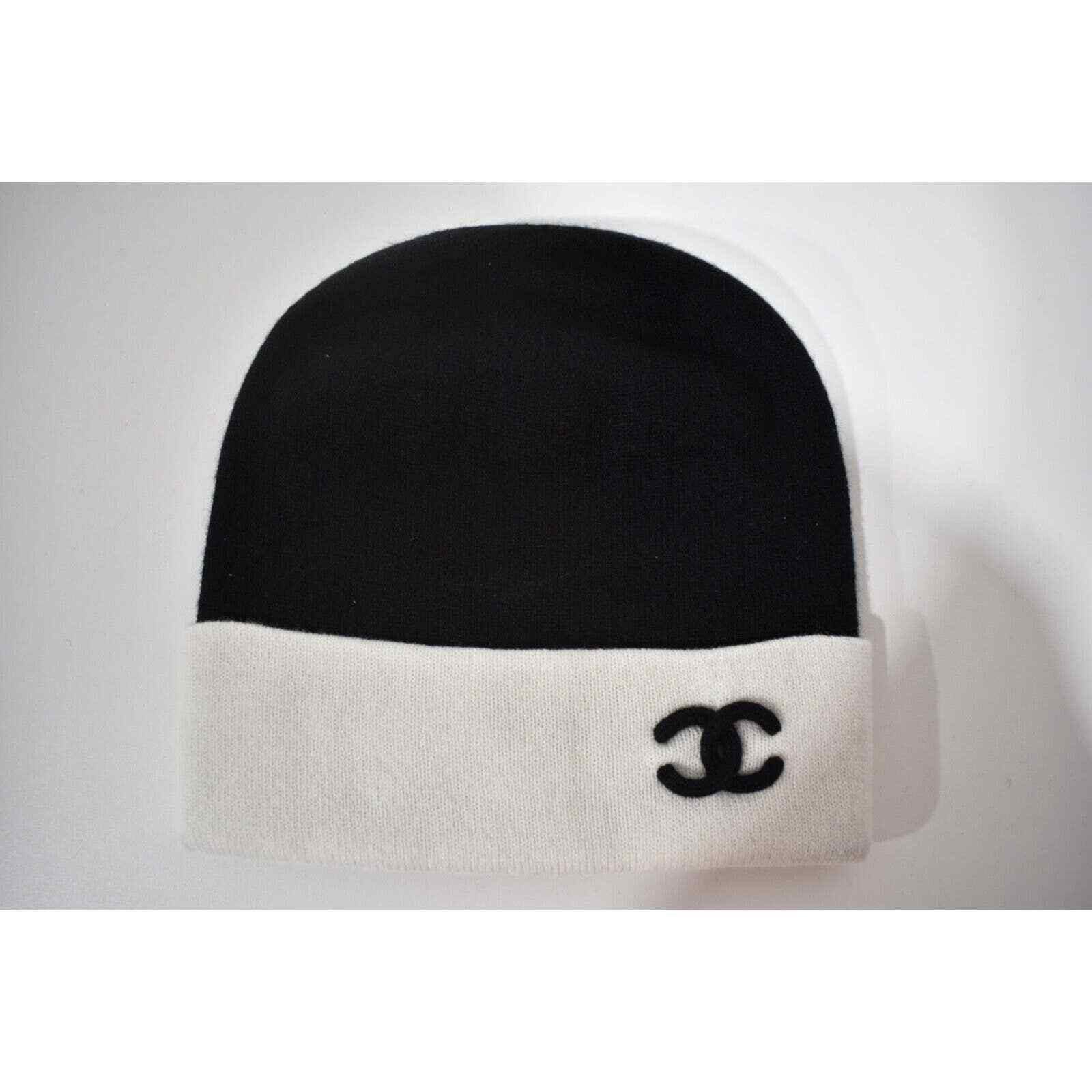 Chanel Chanel 22A Cashmere Foldover Beanie Winter Hat Cap Cloche Size ONE SIZE - 1 Thumbnail