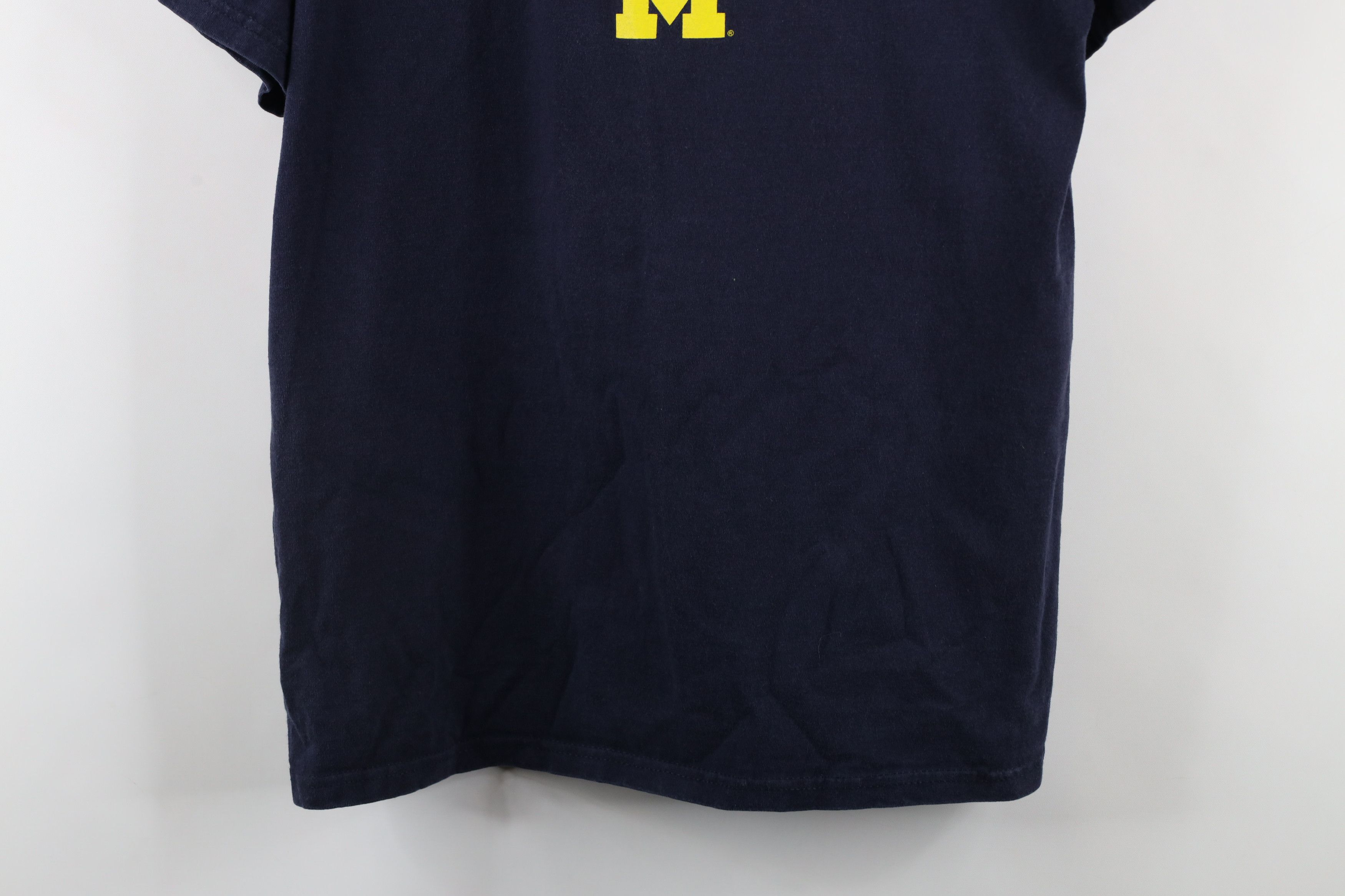 Vintage Vintage 90s Spell Out University of Michigan T-Shirt Blue Size US M / EU 48-50 / 2 - 3 Thumbnail