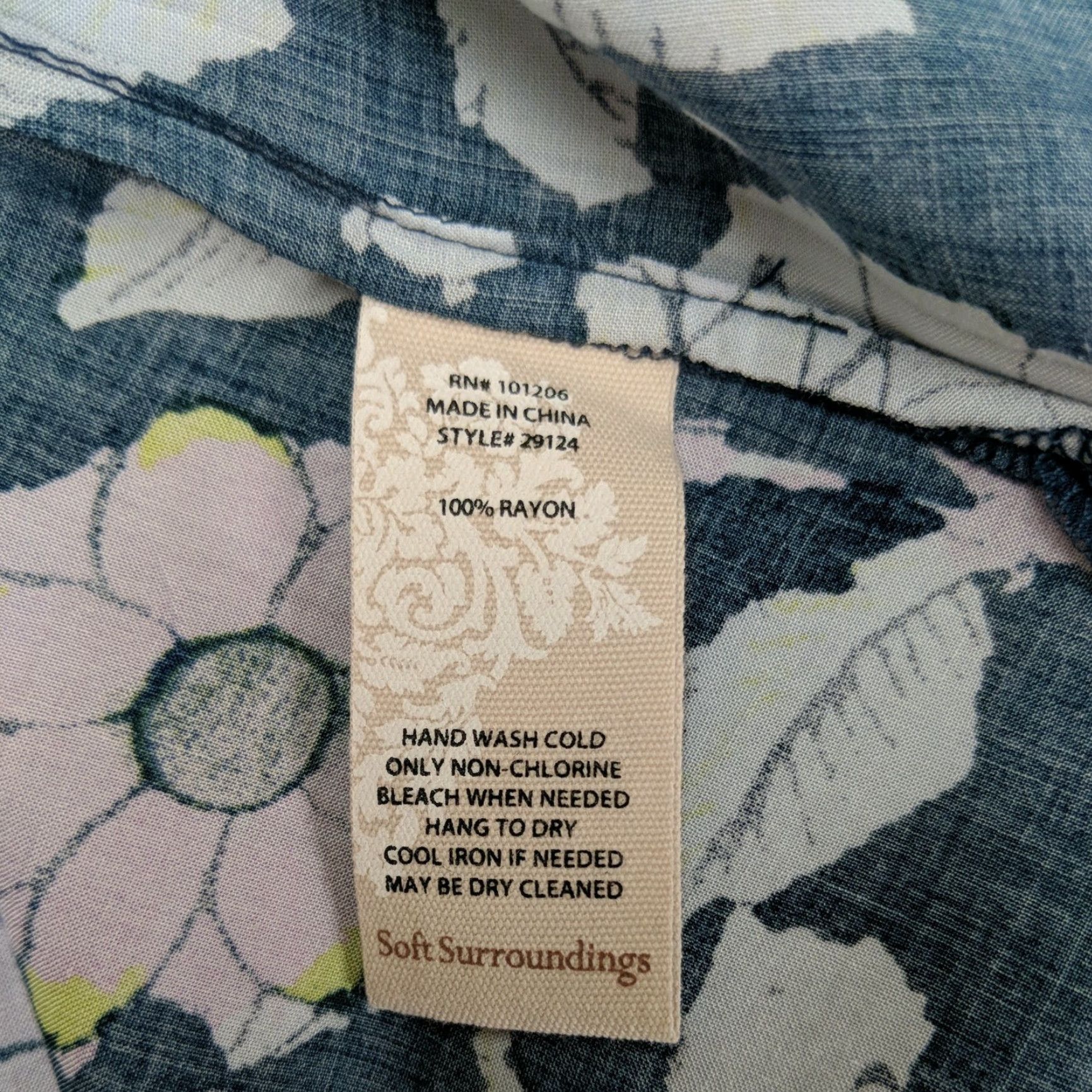 Soft Surroundings VINTAGE Soft Surroundings Topper Kimono Bohemian Open Collarless 3/4 Sleeve Floral Blue Pink - Women S Size S / US 4 / IT 40 - 6 Thumbnail