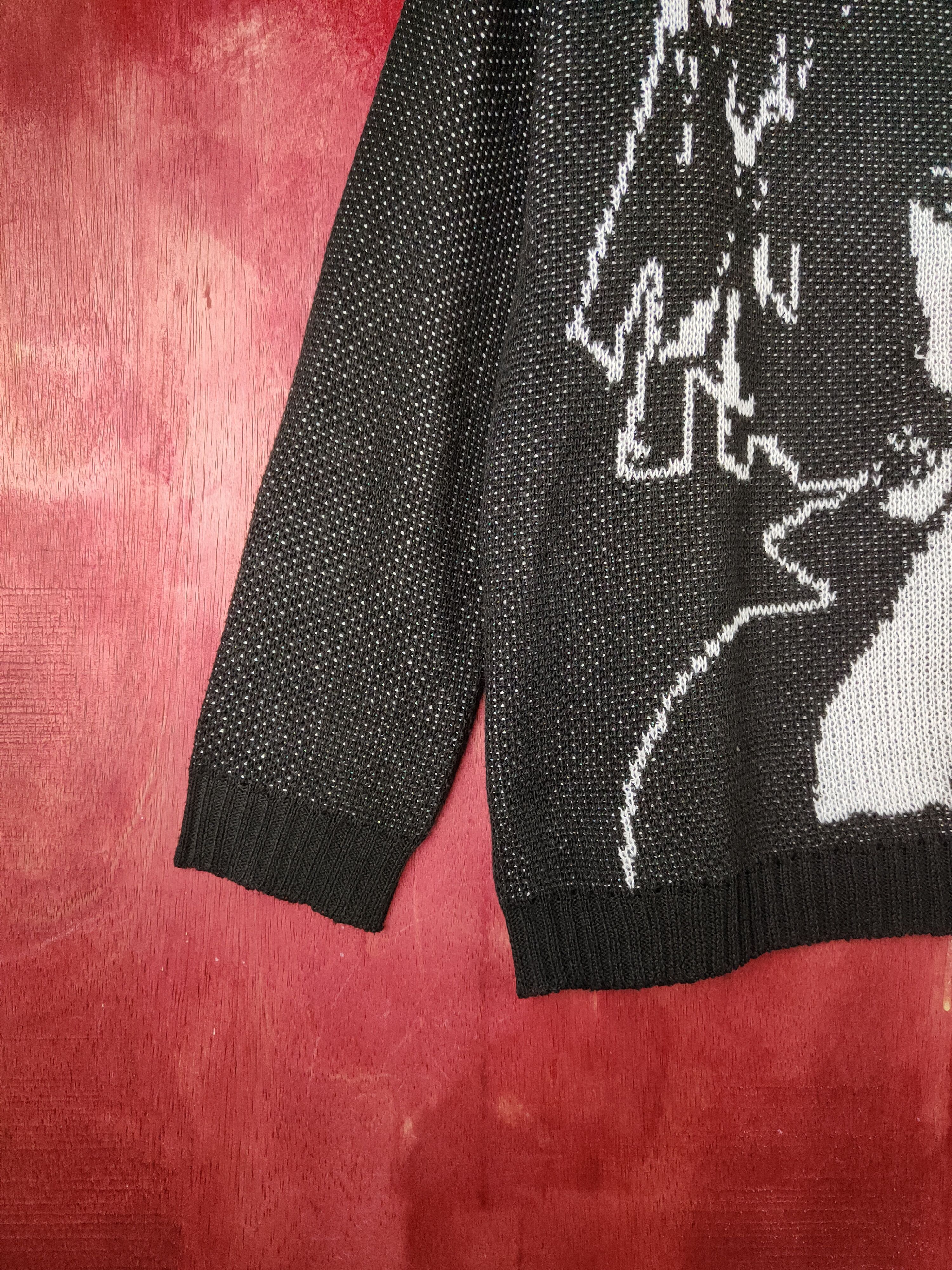 Anime Shein anima girl Black Knitwear Sweatshirt #S1523 Size L / US 10 / IT 46 - 5 Thumbnail