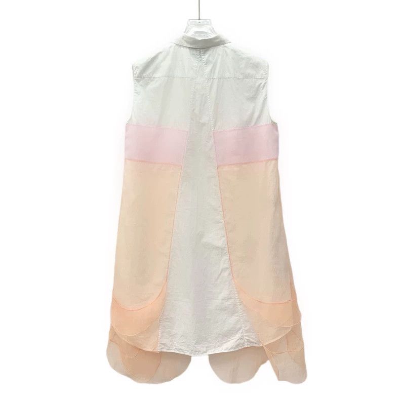Prada Prada Color-blocked lace cotton lapel single-breasted slee Size S / US 4 / IT 40 - 2 Thumbnail
