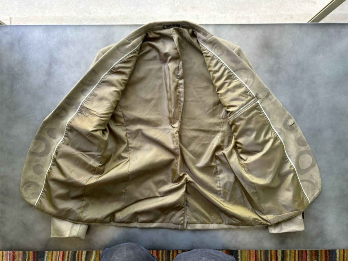 Japanese Brand × Other × Vintage The Riddler Ass Coat Micro Suede 90s Vintage Blazer Pattern Size 36S - 7 Thumbnail