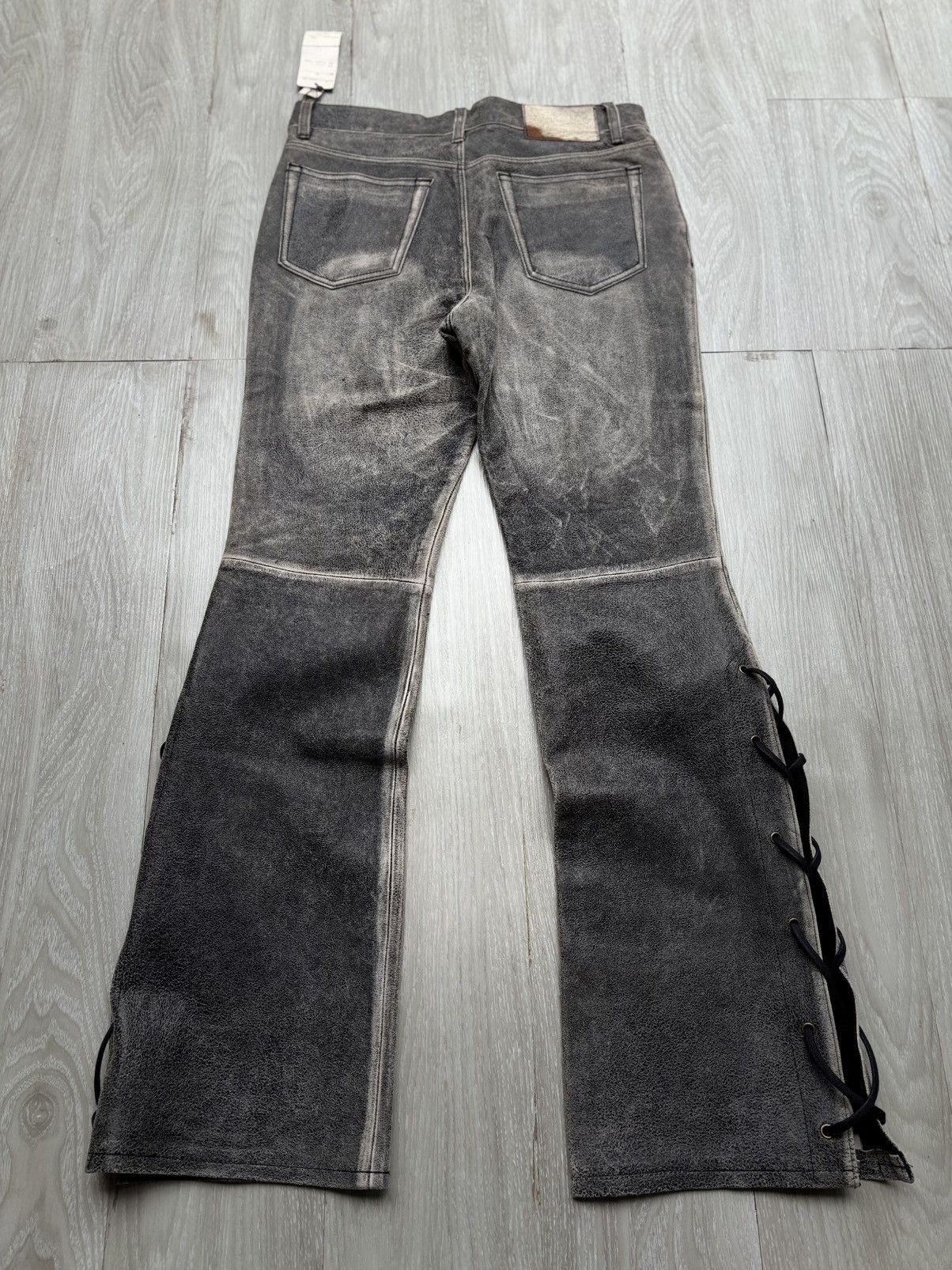 Japanese Brand Admix leather flare pants Size US 28 / EU 44 - 8 Thumbnail