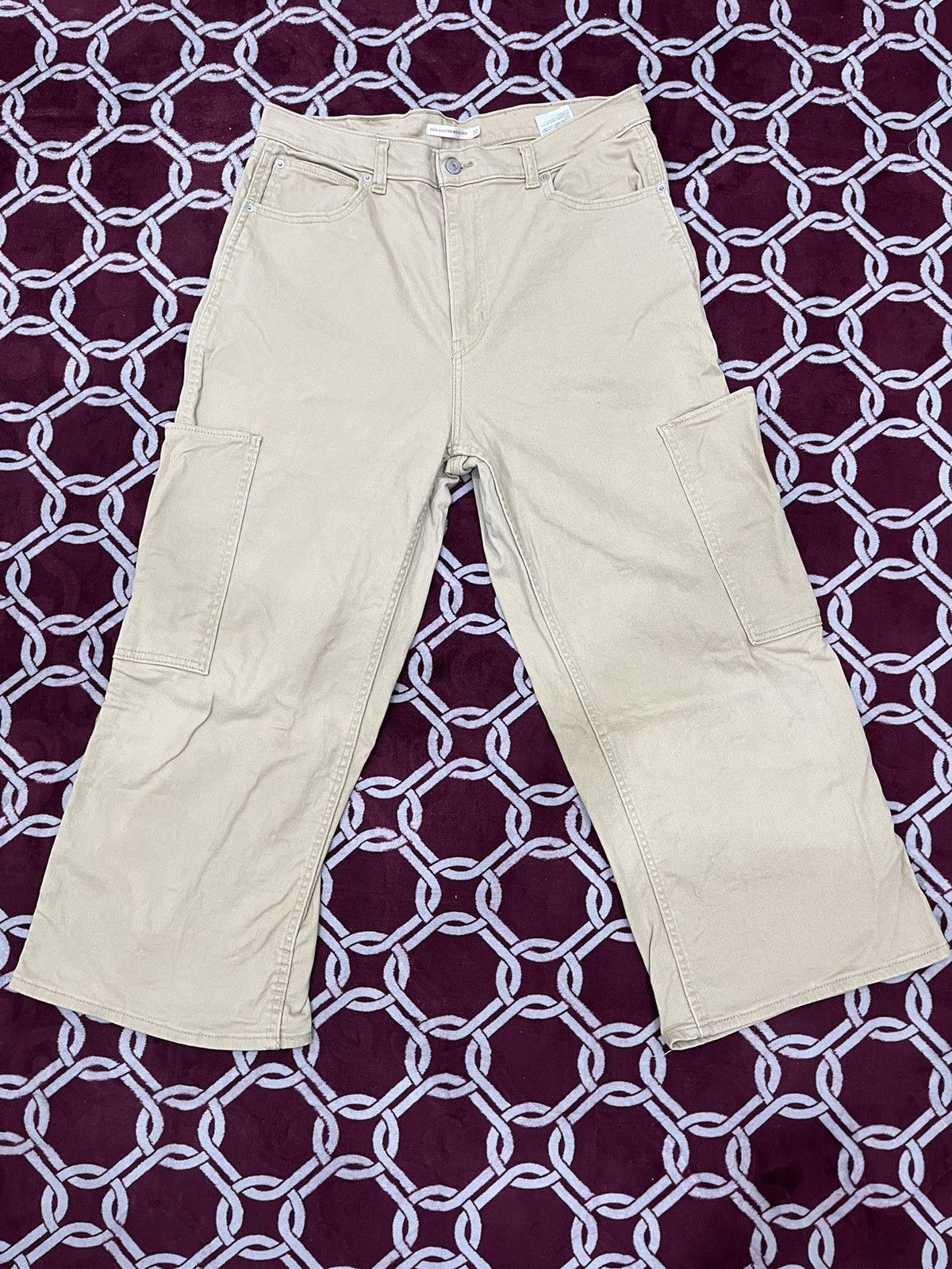 Levis High Waisted Wide Leg Crop Denim