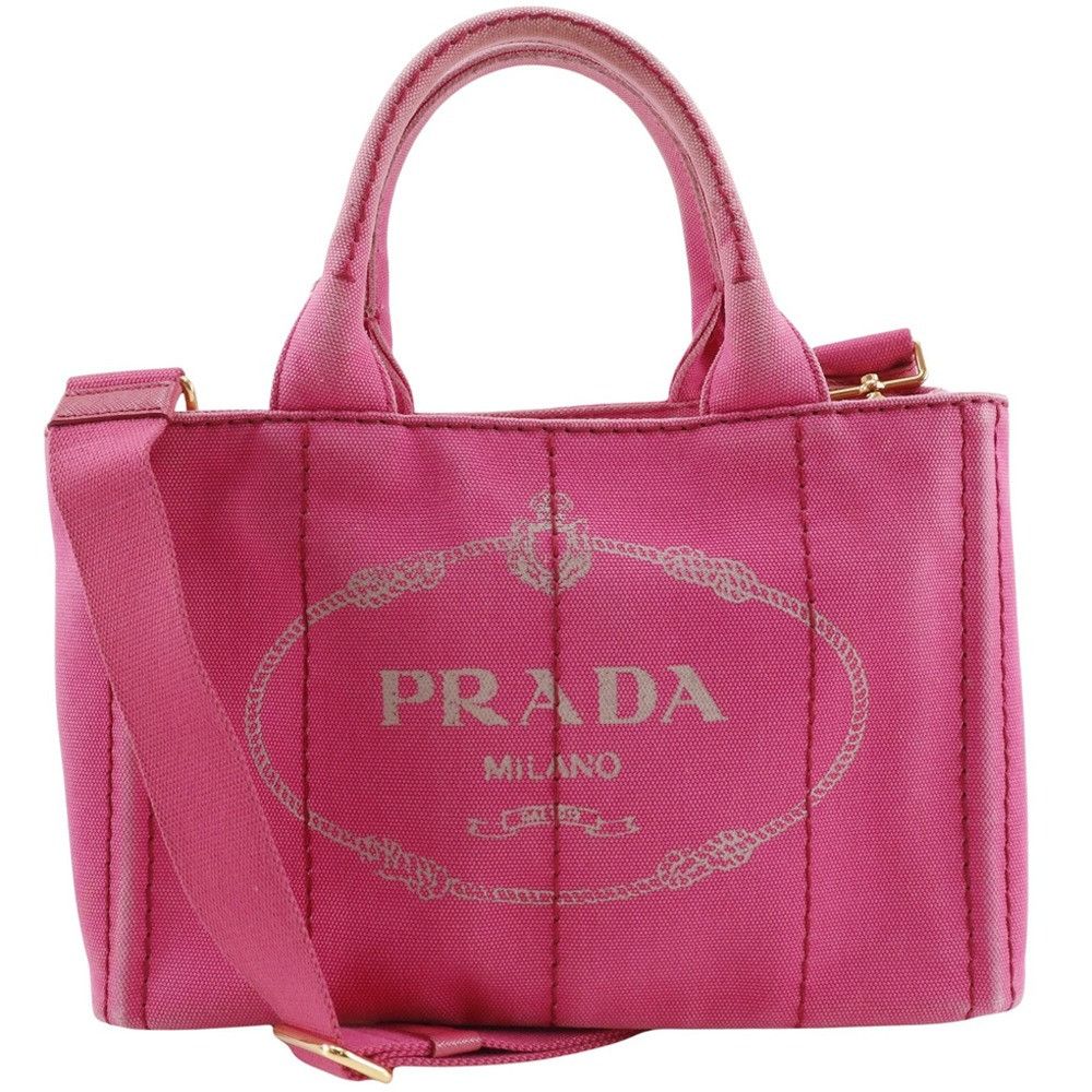 Prada Prada Canapa Canvas 2way Bag Canvas Handbag DUTY FREE for USA