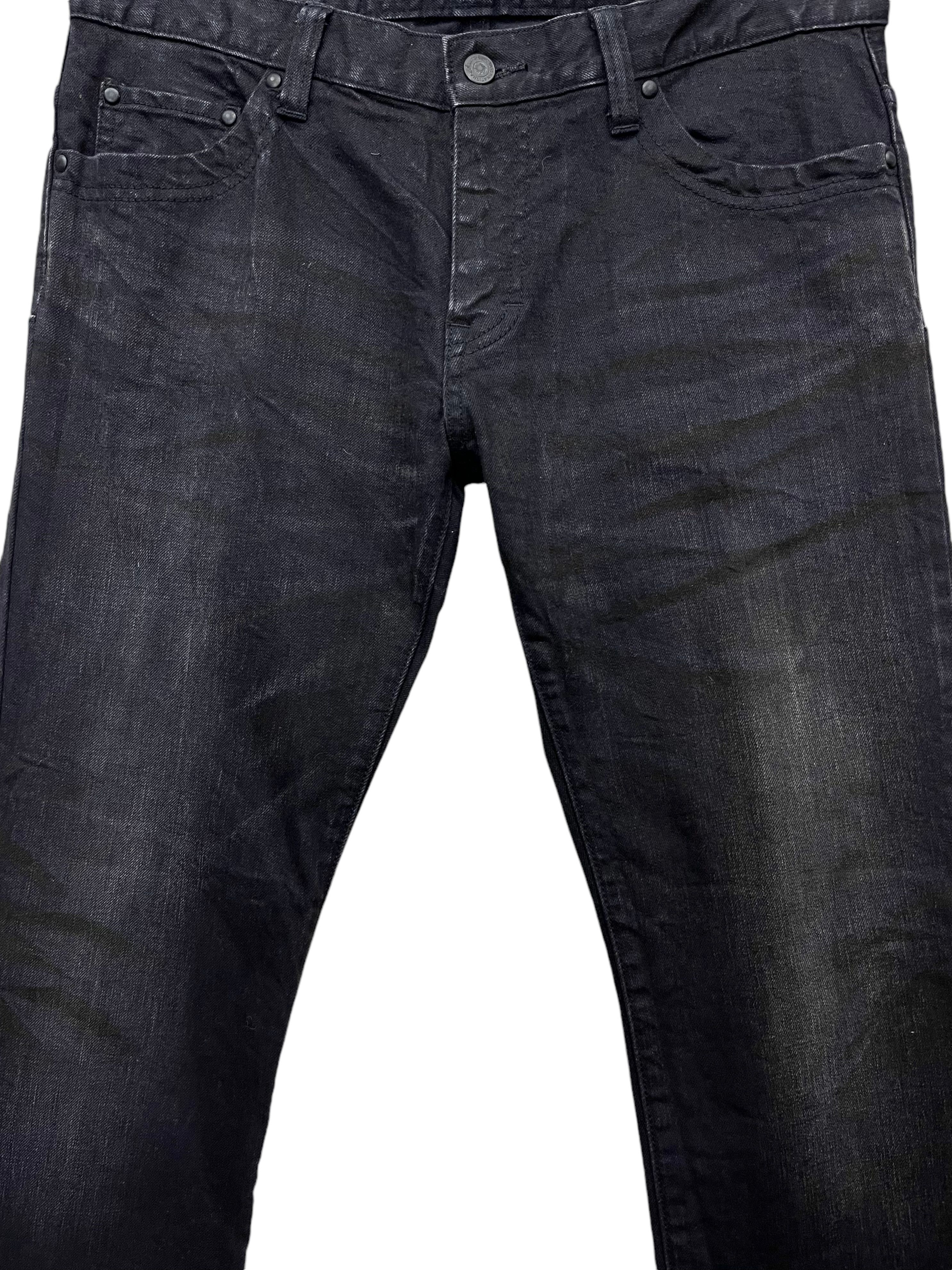 Tornado Mart 🔥Vintage TORNADO MART JAPAN Black Clawmark Slim Fit Denim Size US 31 - 2 Thumbnail