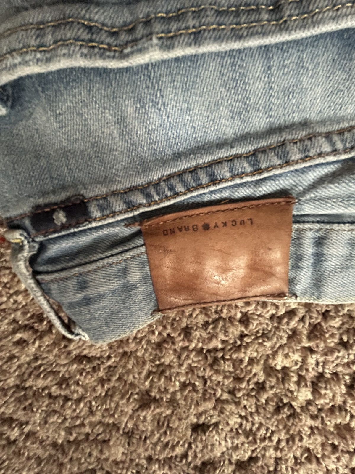 Lucky Brand × Vintage Vintage Distressed Denim Jeans Size US 32 / EU 48 - 3 Thumbnail