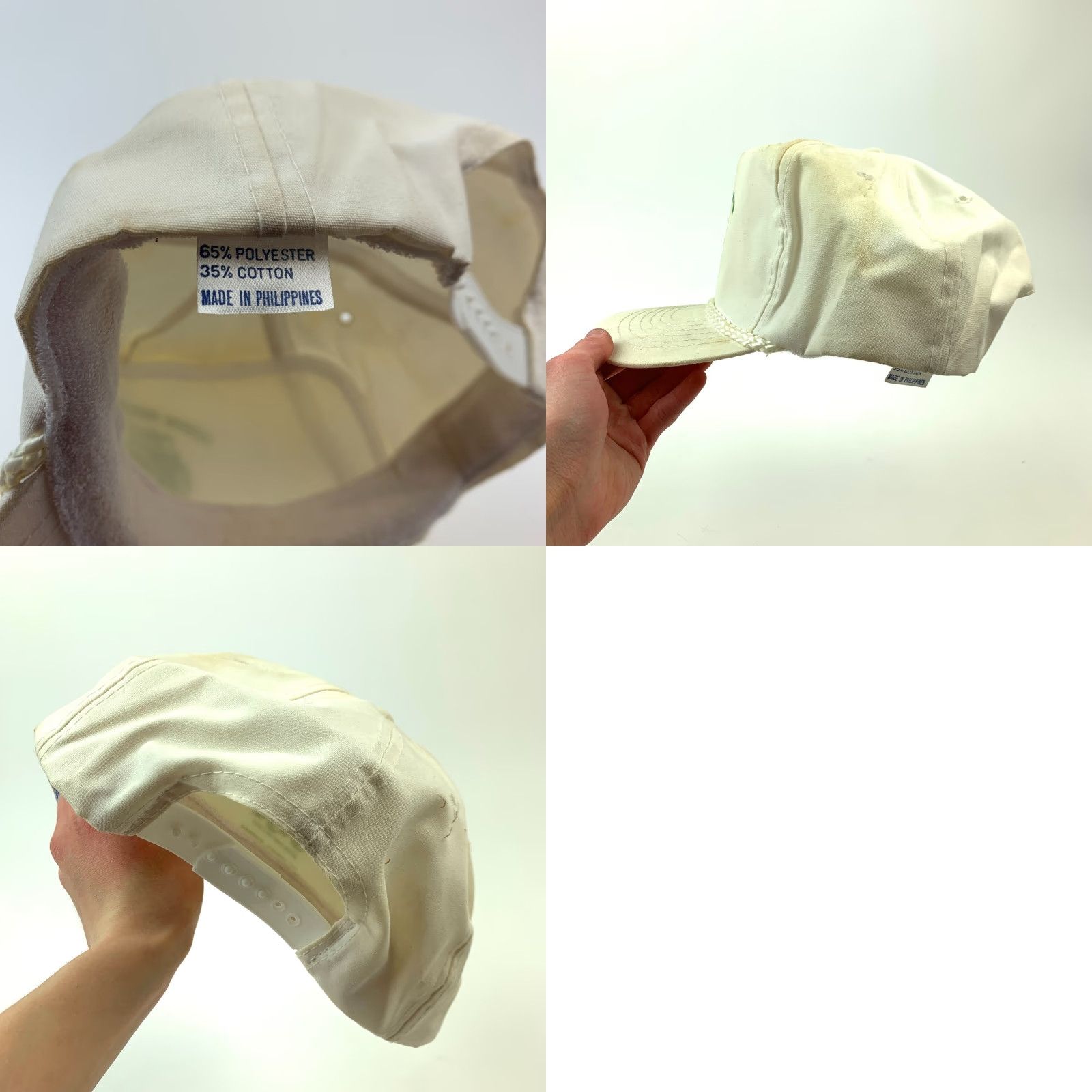 Vintage VINTAGE Farmers Union HDWE. & IMP. Polycotton White Snapback Trucker Hat Cap Mens One Size White Cute Clean-? Size ONE SIZE - 8 Thumbnail