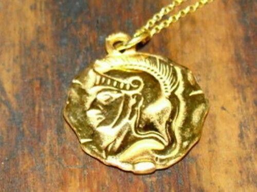Designer 18kt Gold Vermeil over Silver Greek Coin Charm Necklace Size ONE SIZE - 1 Thumbnail