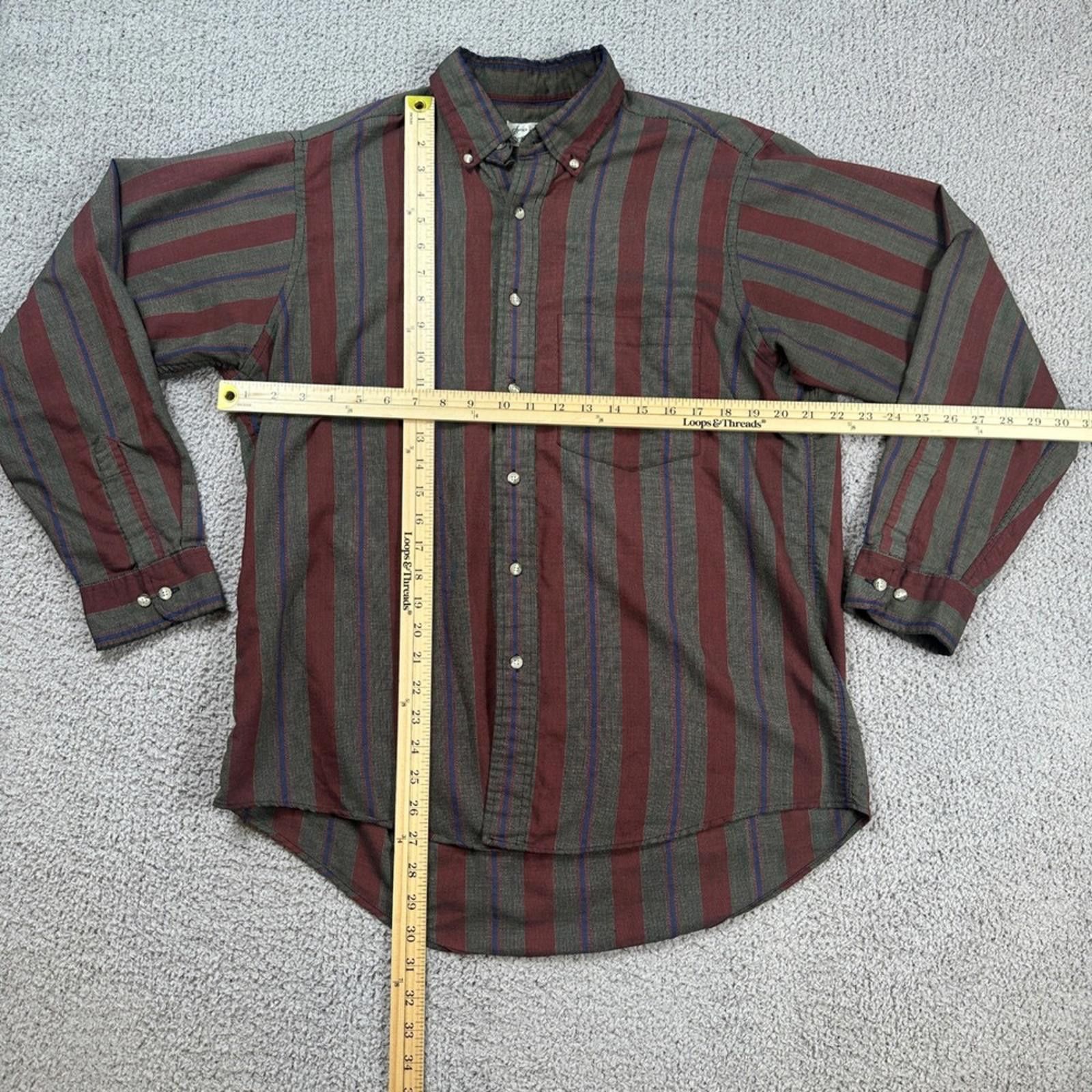 Other Vintage Sears Roebuck and Co Mens Striped Button Down Shirt Size US L / EU 52-54 / 3 - 2 Thumbnail