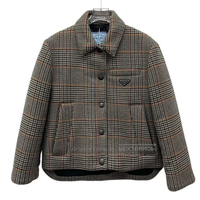 Prada Prada Colour-blocked triangular logo lapel single-breasted Size XS / US 0-2 / IT 36-38 - 1 Thumbnail