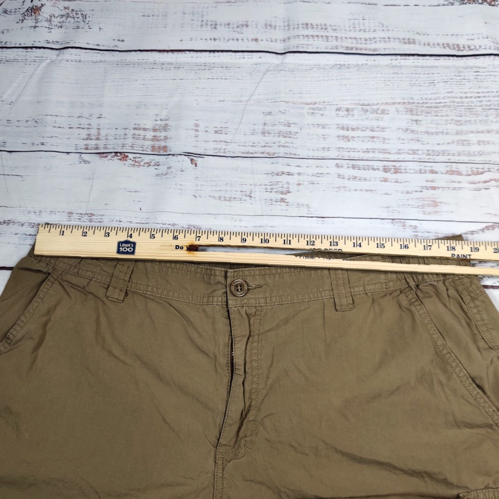 Vintage Columbia Cargo Shorts Mens Size 40 Tan Beige 100% Cotton Flat Front Size US 40 / EU 56 - 6 Thumbnail