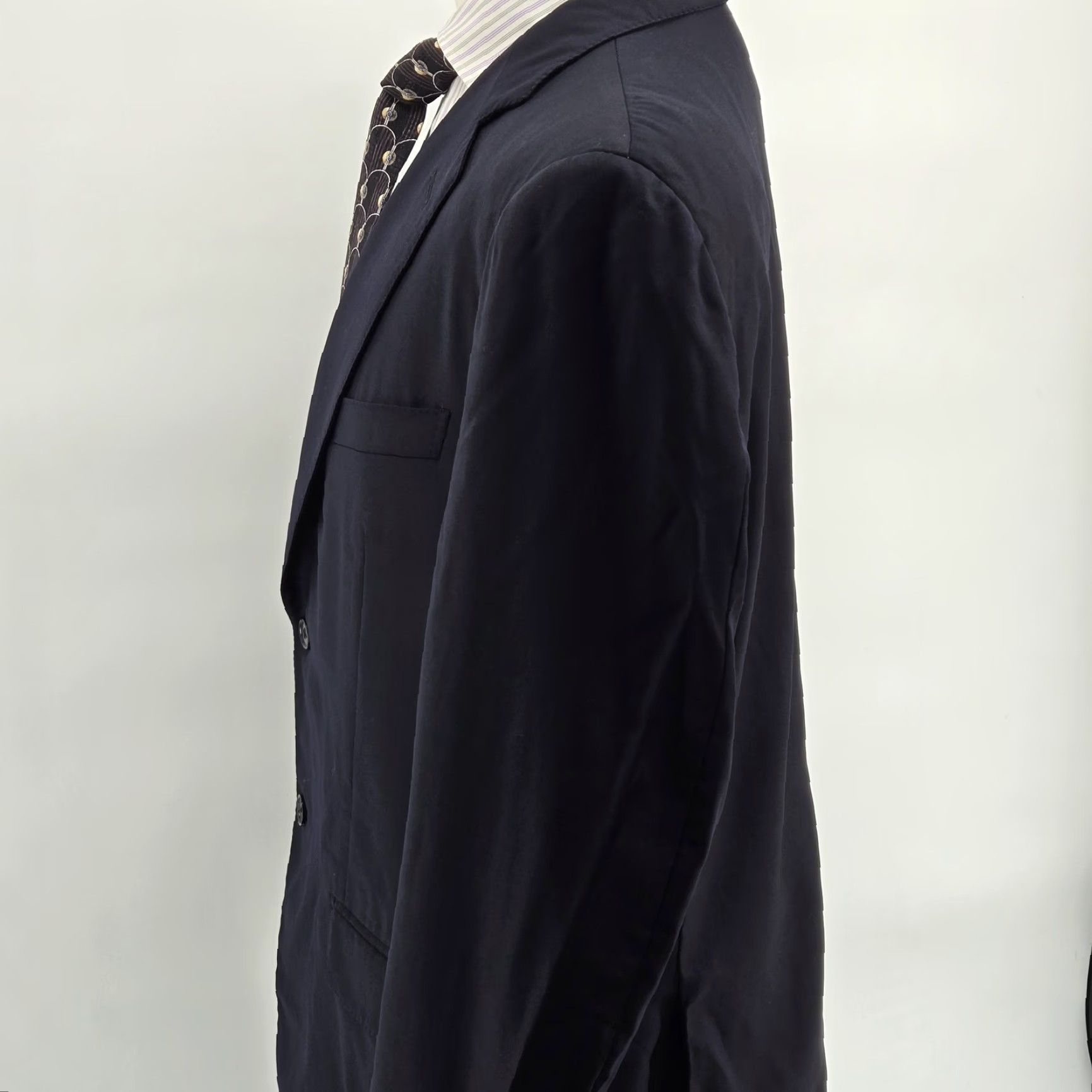 Ermenegildo Zegna Ermenegildo Zegna Navy Blue Wool Blazer 54R Two-Button Notch Lapel Mens Sport Coat 2 Piece Blazer Cupro Lined Wool/Cupro/Viscose Size 54R - 6 Thumbnail