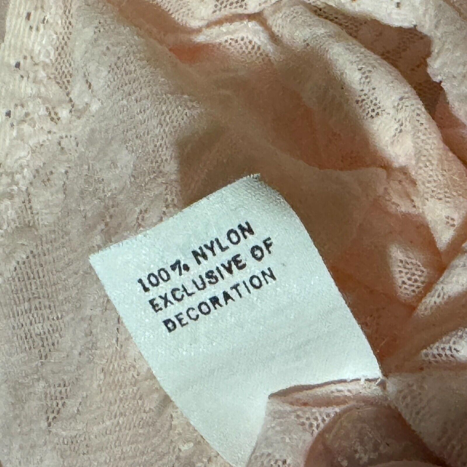 Designer Vtg Pink Nylon Cinema Etoile Lace Top Stretch Nightgown L Size ONE SIZE - 8 Thumbnail