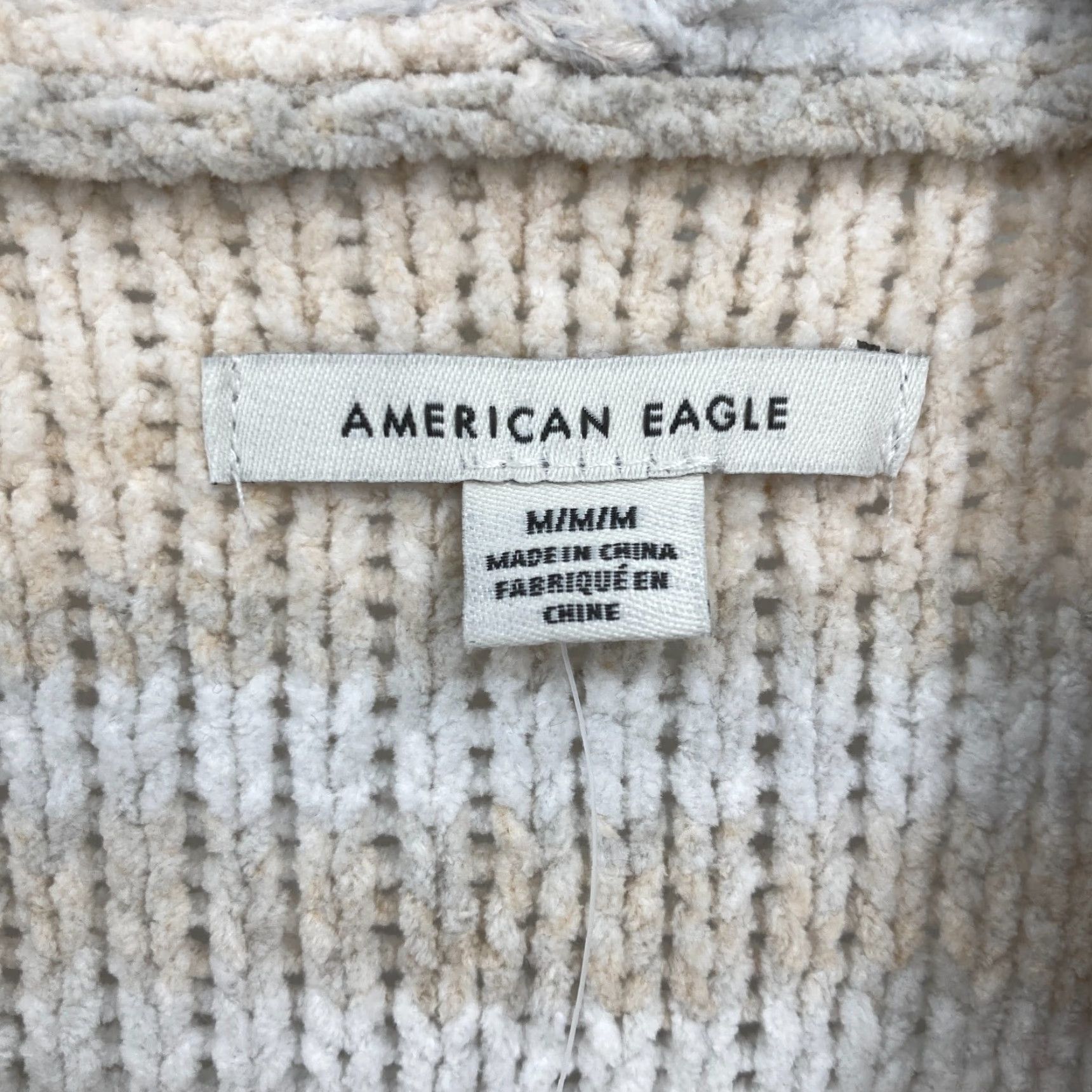 American Eagle Outfitters American Eagle Outfitters Cardigan Women’s Striped Knit Open Front M Gray Beige Sweater Size M / US 6-8 / IT 42-44 - 4 Thumbnail