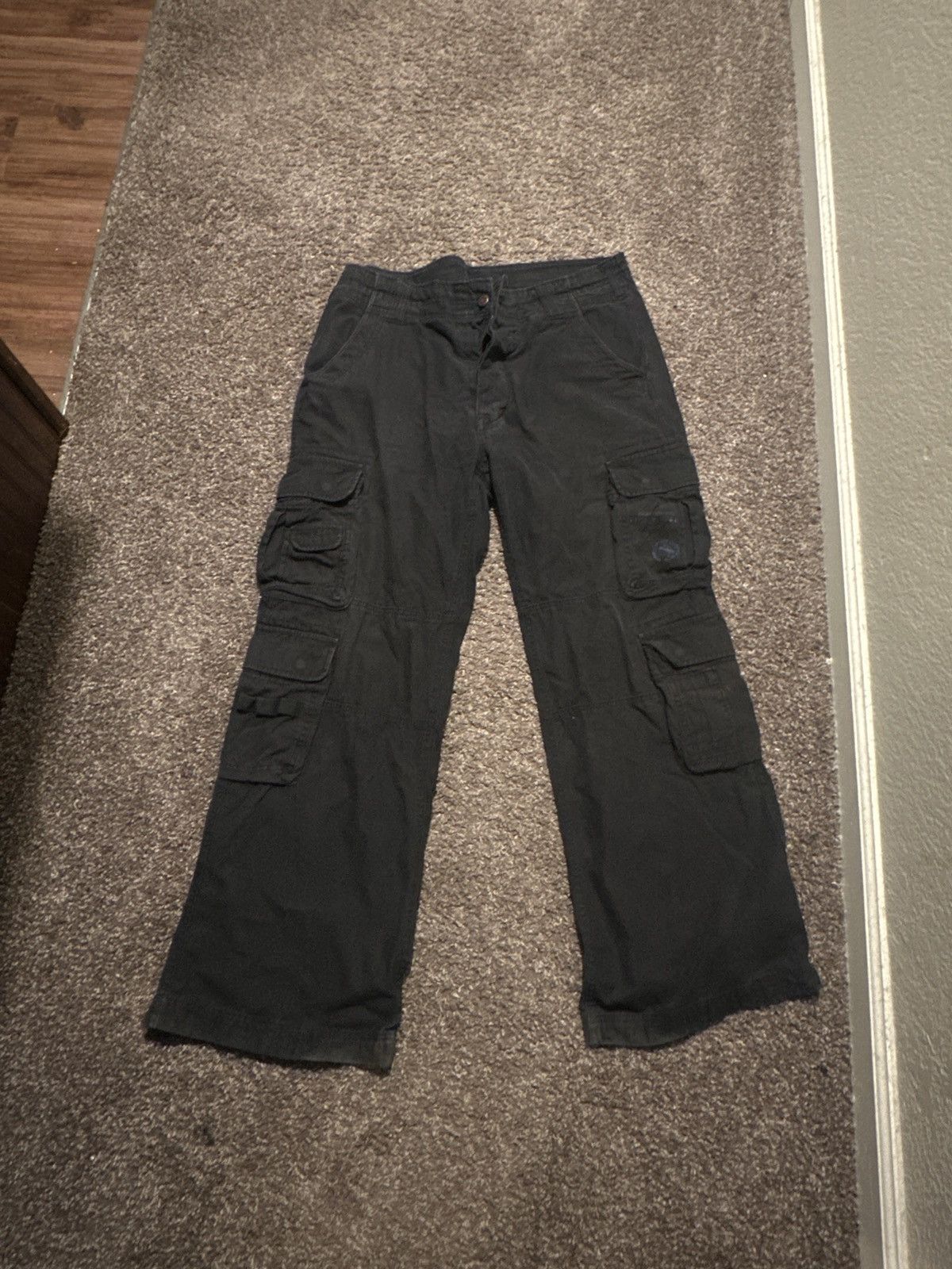 Vintage Baggy Black Cargo Pants Size US 38 / EU 54 - 3 Thumbnail