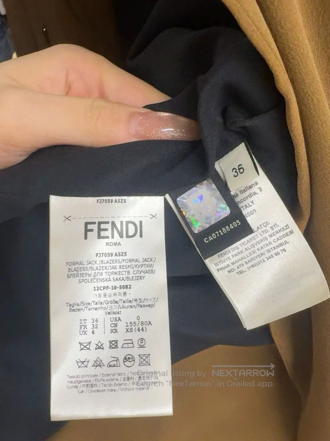 Fendi Fendi Beige Double-Breasted Blazer. Size US S / EU 44-46 / 1 - 3 Thumbnail