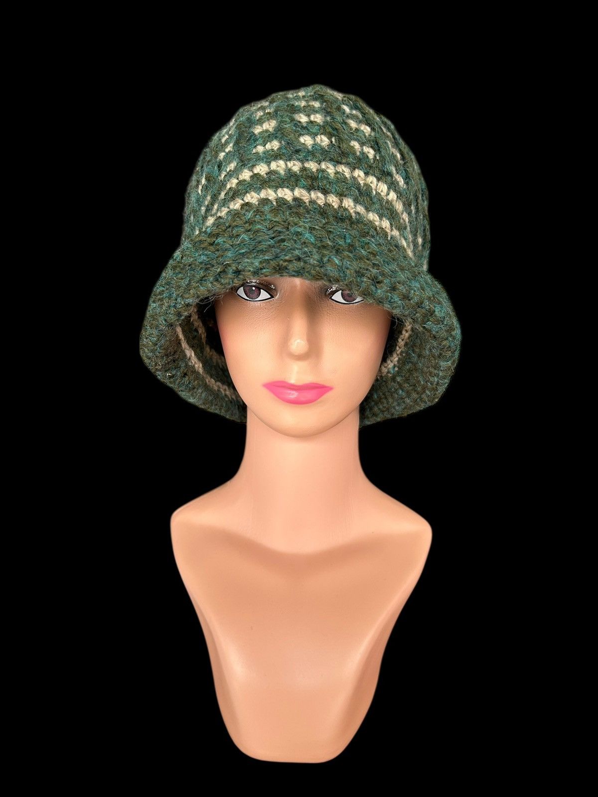 Kapital Crochet Knitted Handmade hairy Big Beanie Hats Size ONE SIZE - 5 Thumbnail